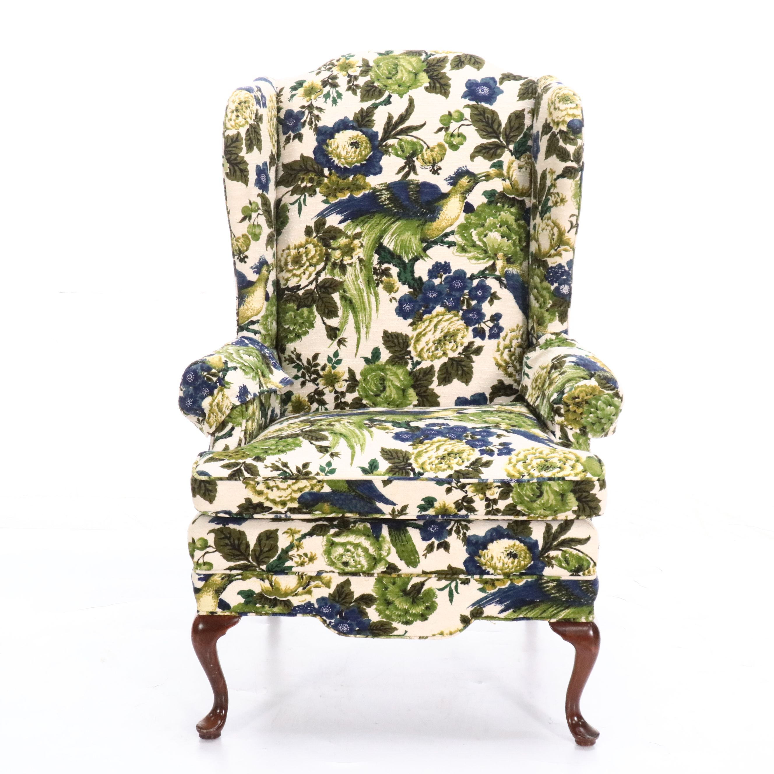 Bracewell Furniture Co. Upholstered Queen Anne Style Wingback Chair