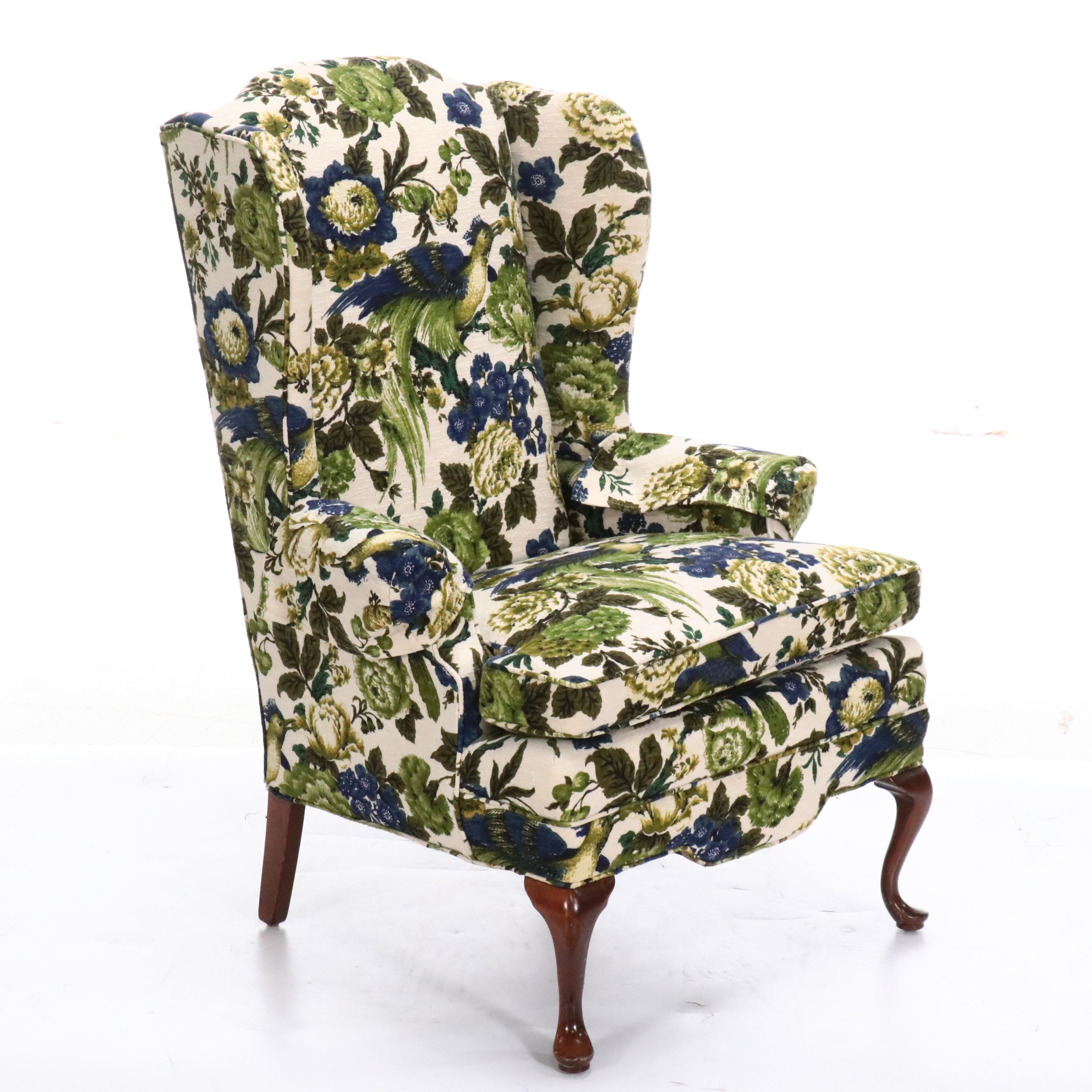 Bracewell Furniture Co. Upholstered Queen Anne Style Wingback Chair