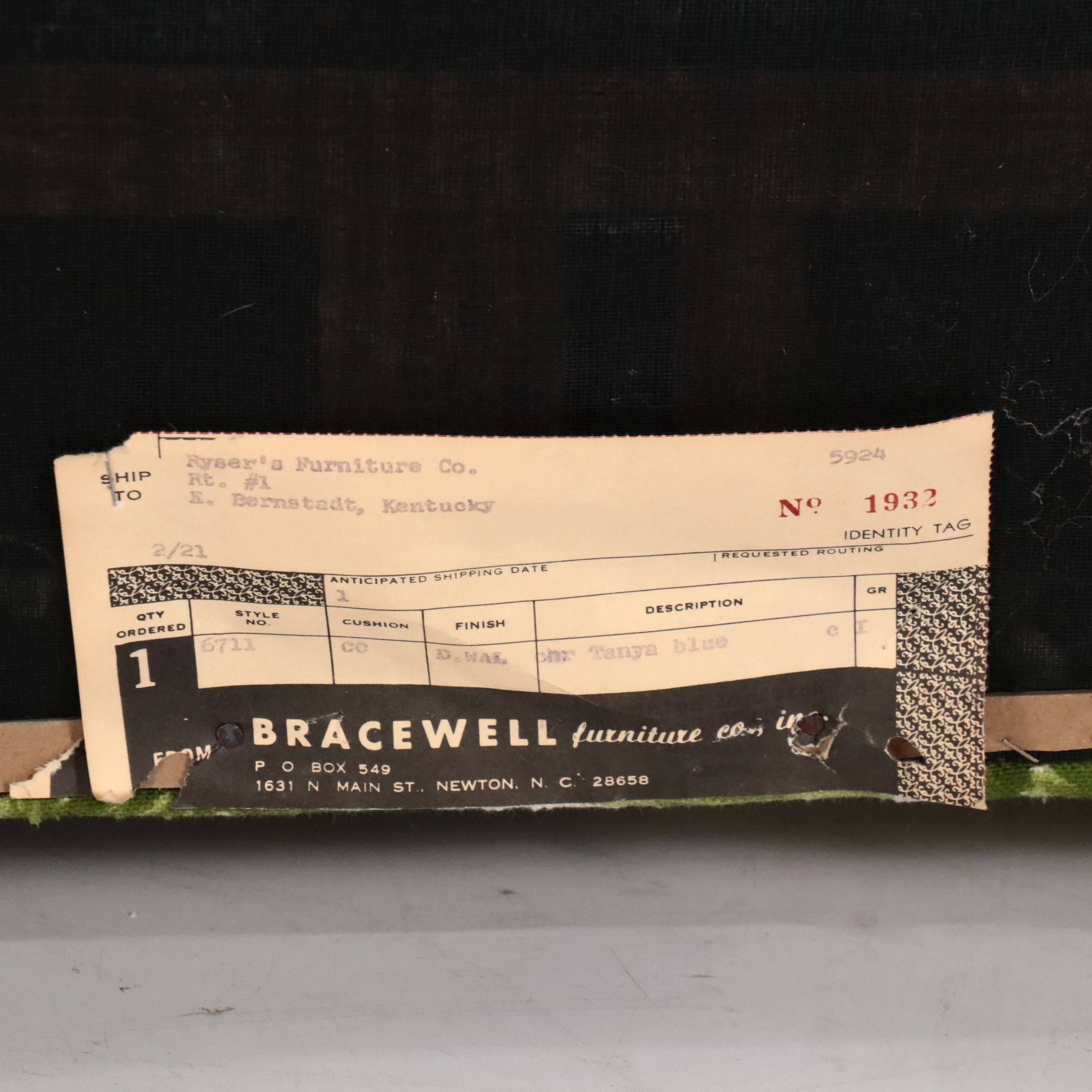 Bracewell Furniture Co. Upholstered Queen Anne Style Wingback Chair