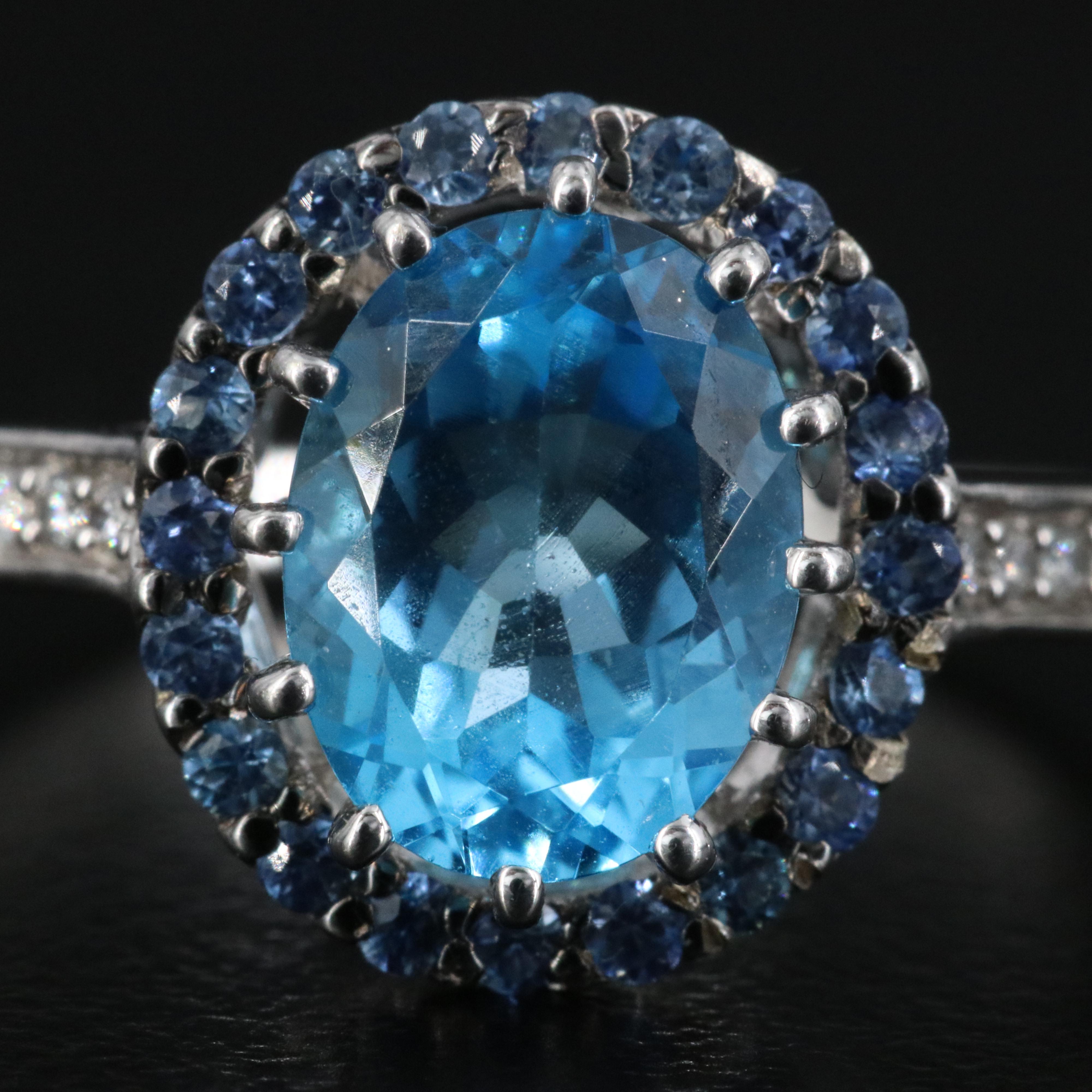 Le Vian 14K Blue Topaz, Sapphire and Diamond Ring