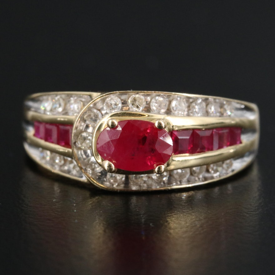 14K Ruby and Diamond Ring | EBTH
