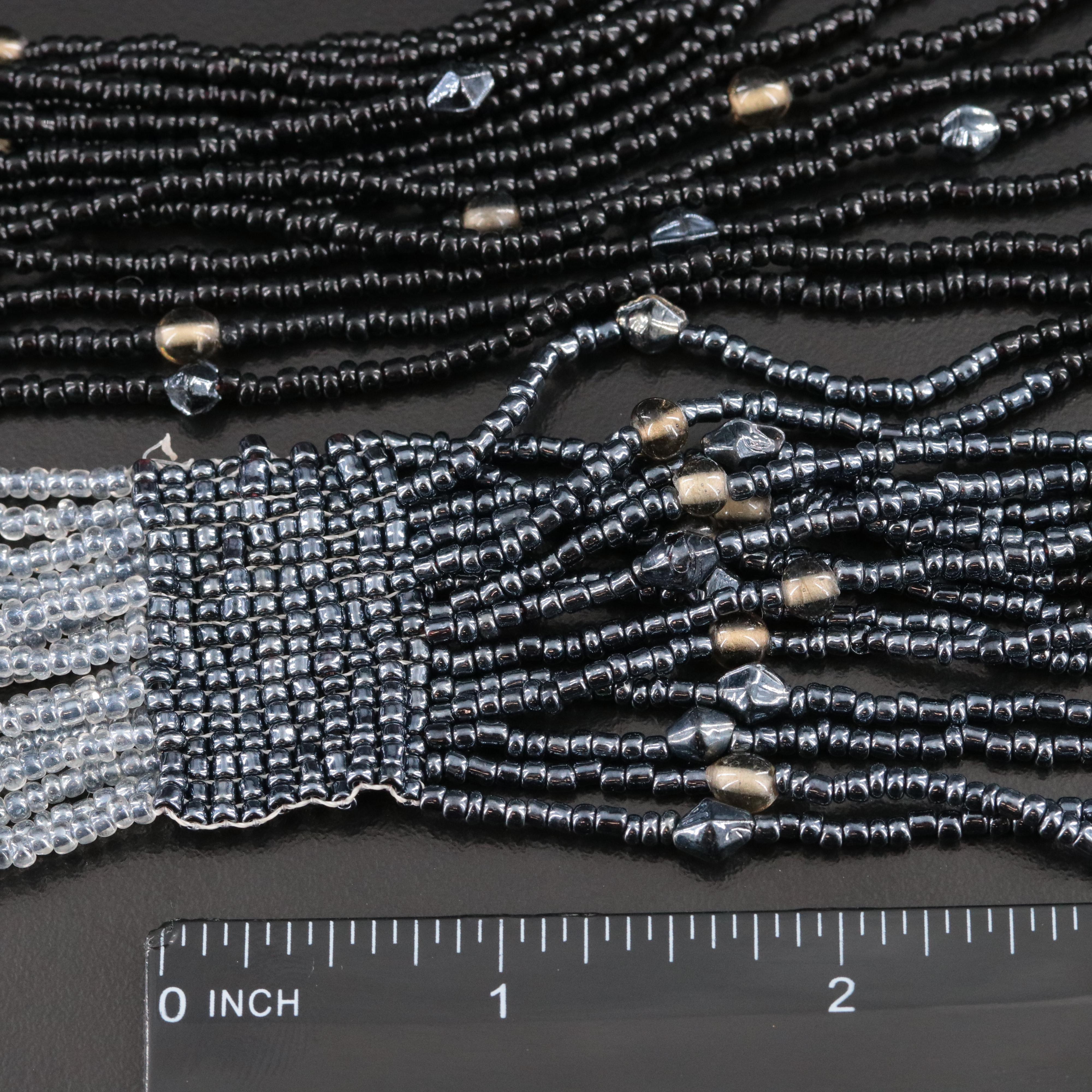 Glass Bead Waterfall Necklace