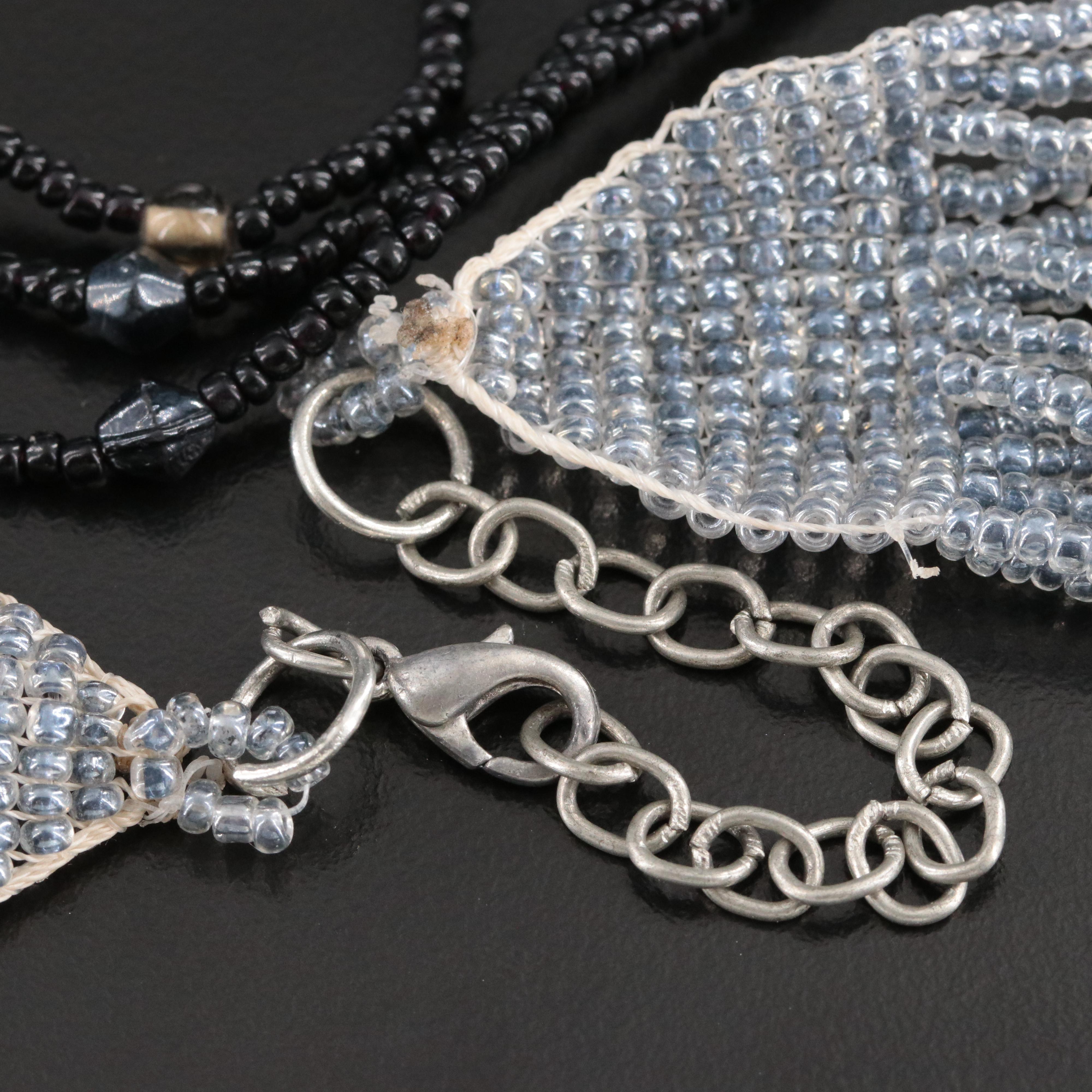 Glass Bead Waterfall Necklace