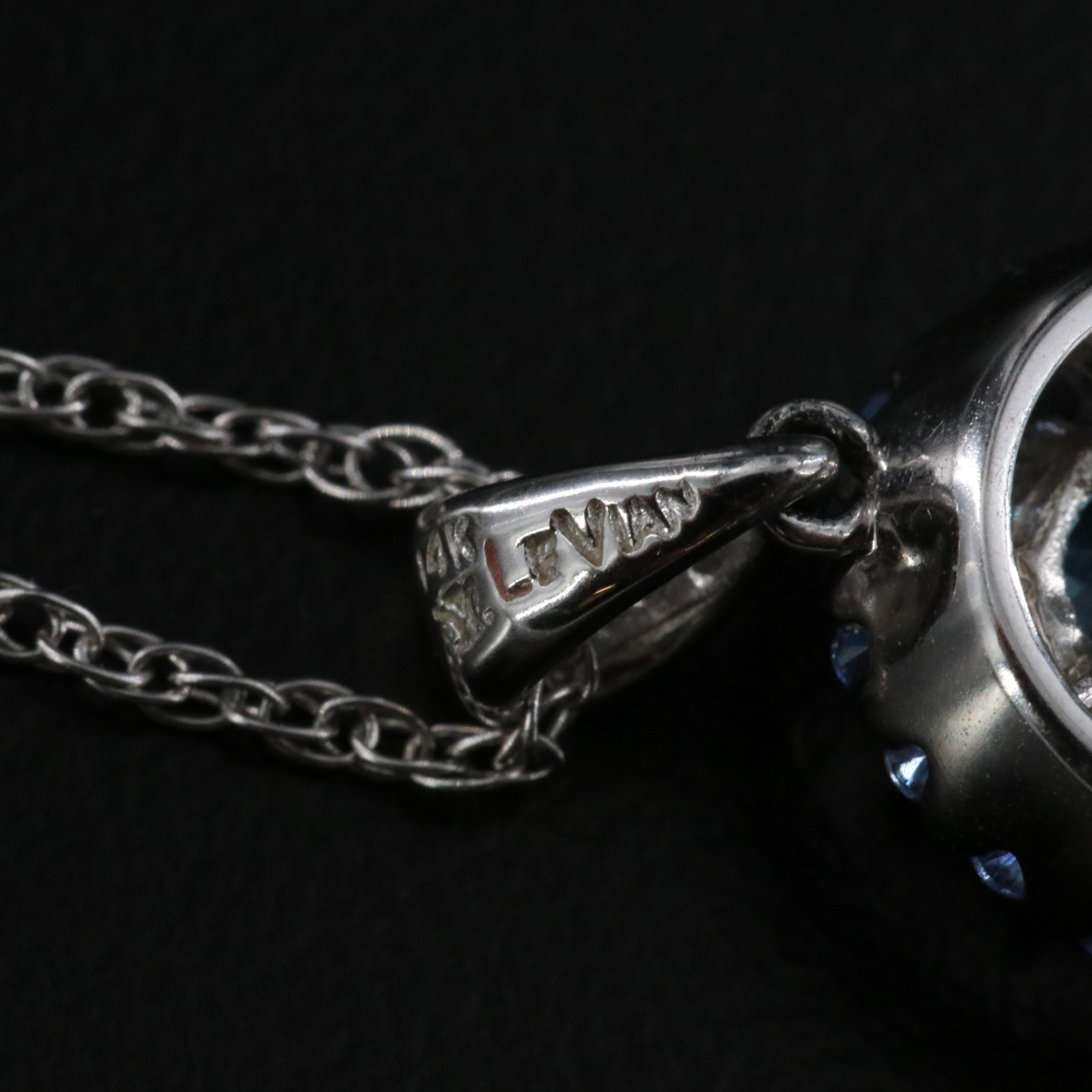 Le Vian 14K Blue Topaz and Sapphire Pendant Necklace