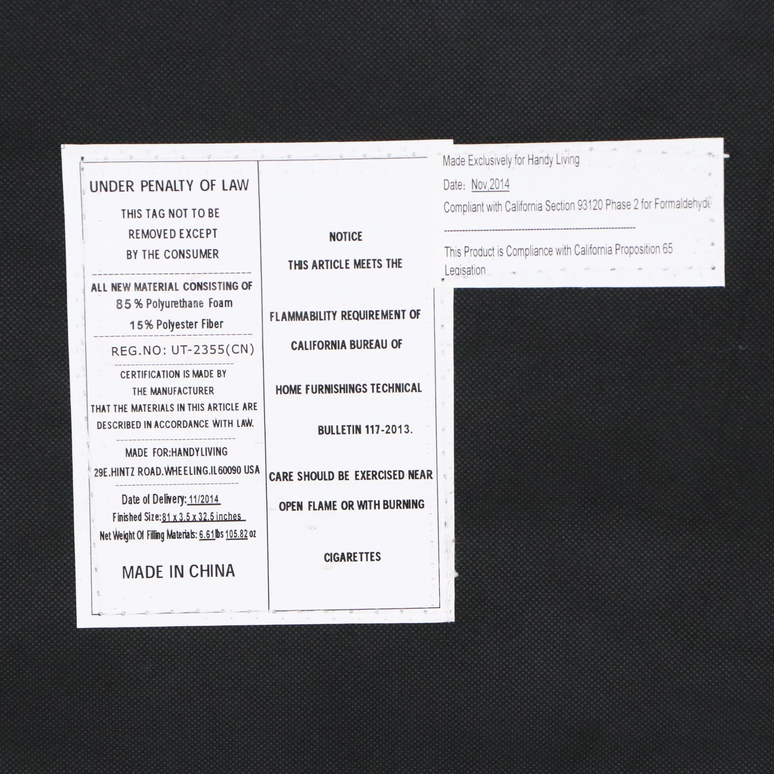 Contemporary Button-Tufted Brown Fabric Upholstered King Size Headboard