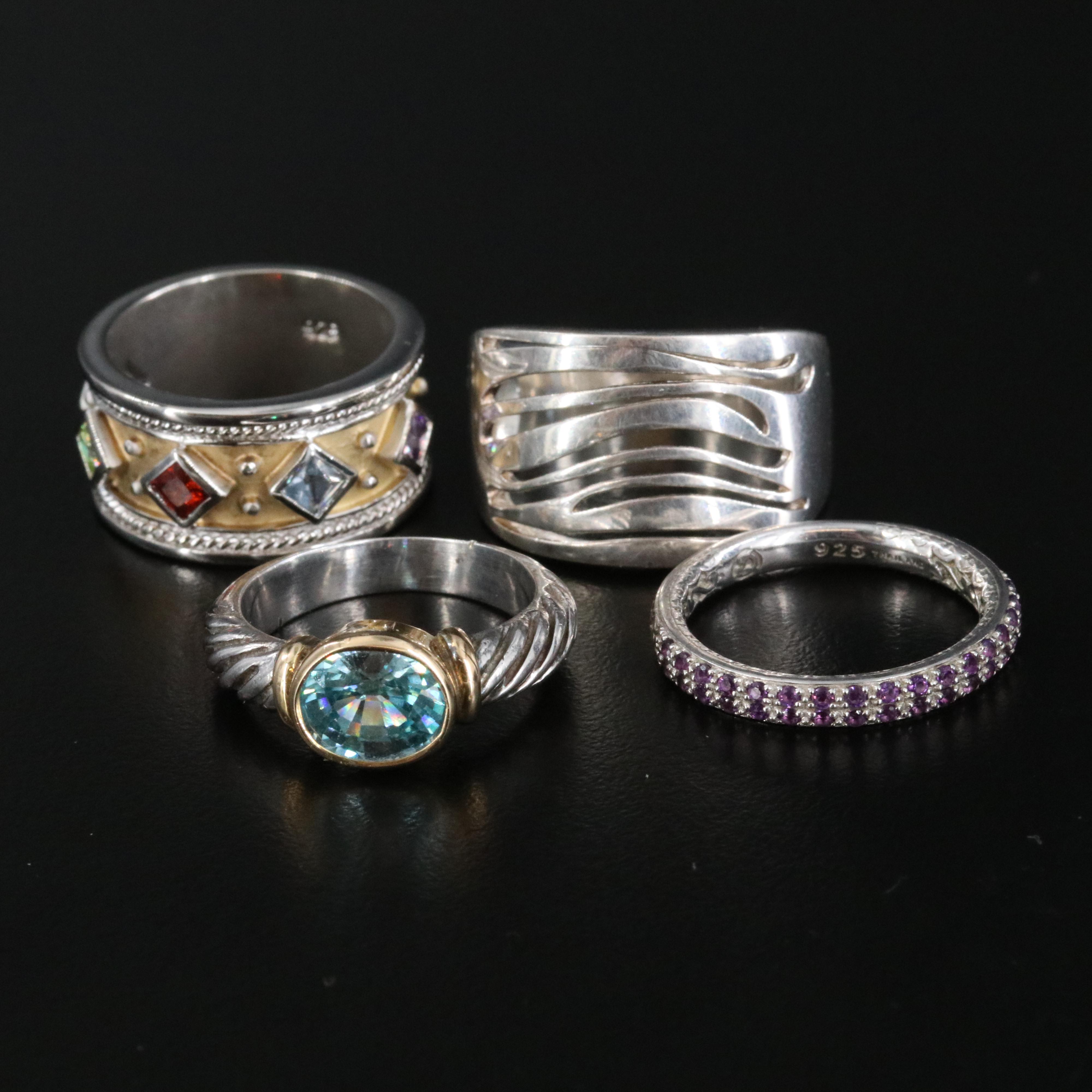 Sterling Rings Featuring Silpada and 14K Accent