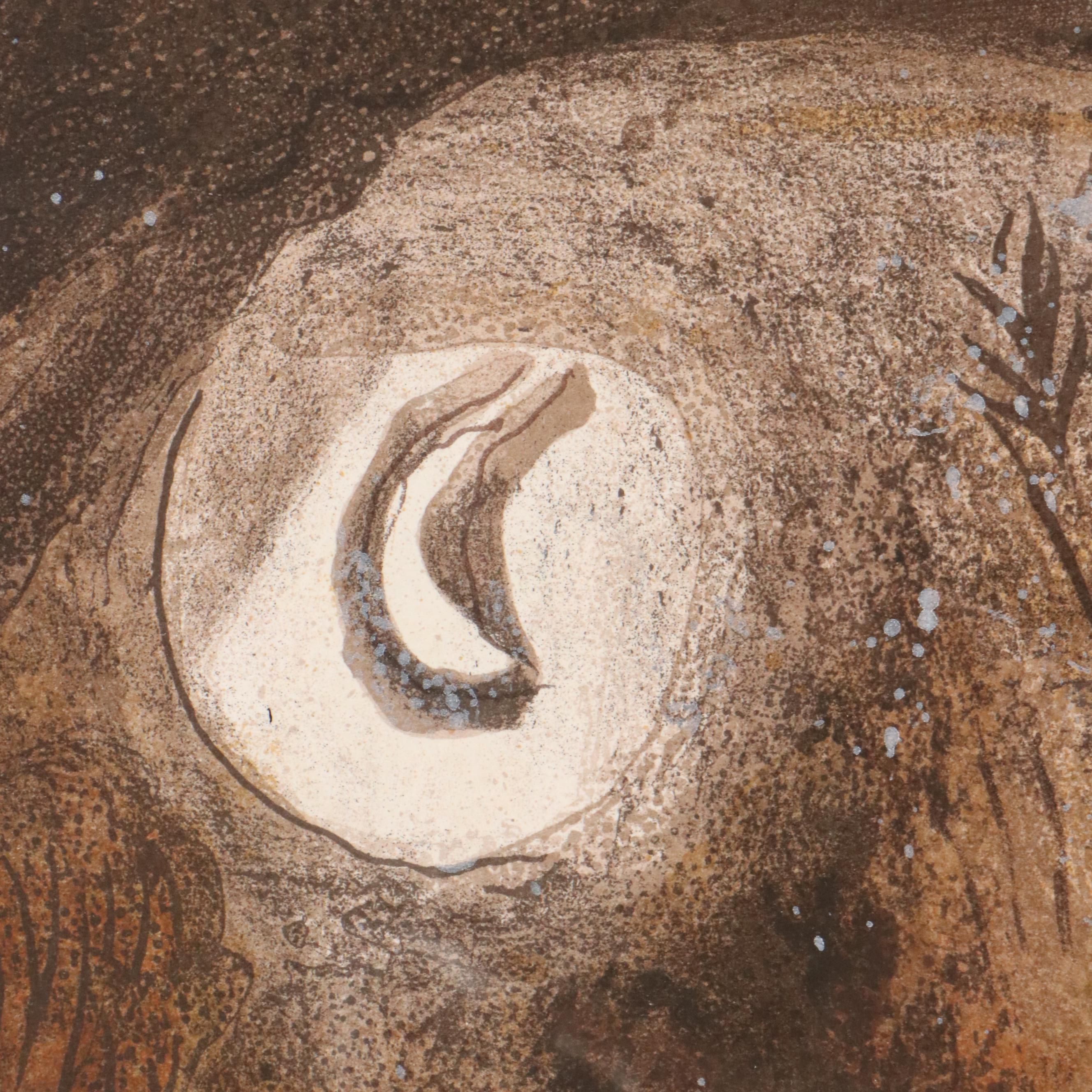 Color Lithograph After Marc Chagall "Ruth aux Pieds de Boaz" for "Verve"