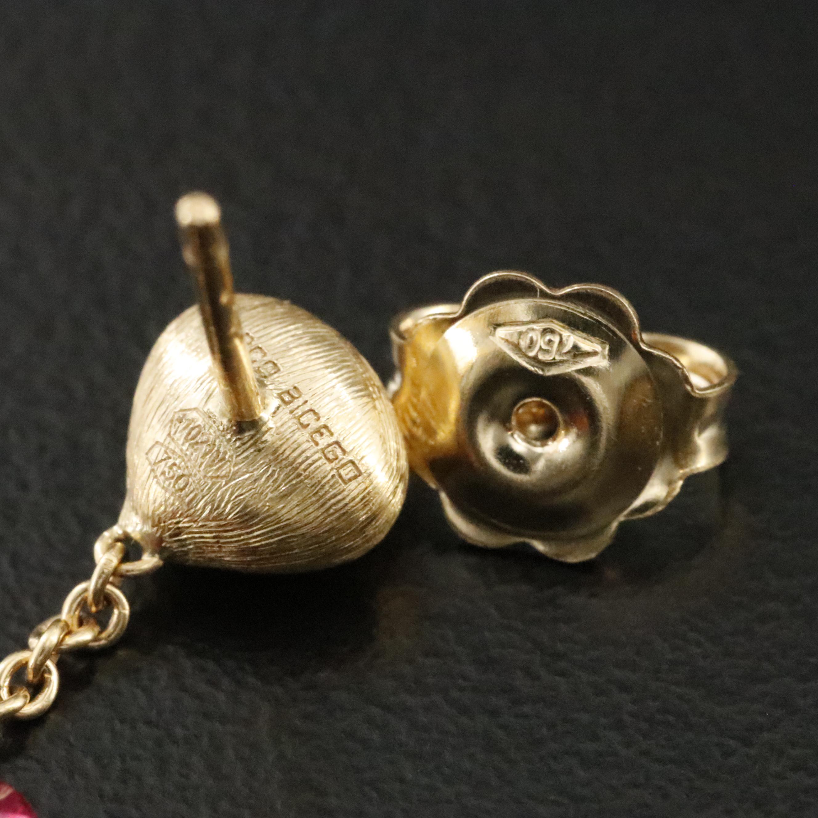 Marco Bicego Paradise 18K Tourmaline and Citrine Drop Earrings