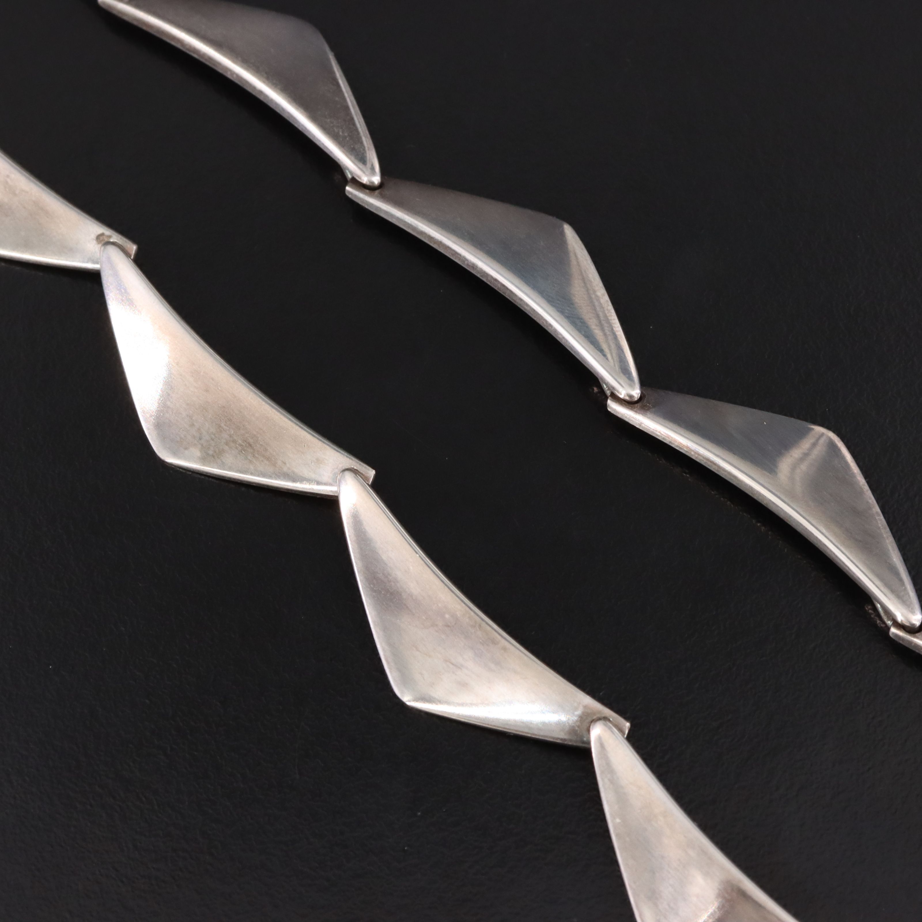 Danish Modernist Bent Gabrielsen for Hans Hansen "Peak" Necklace & Earrings Set