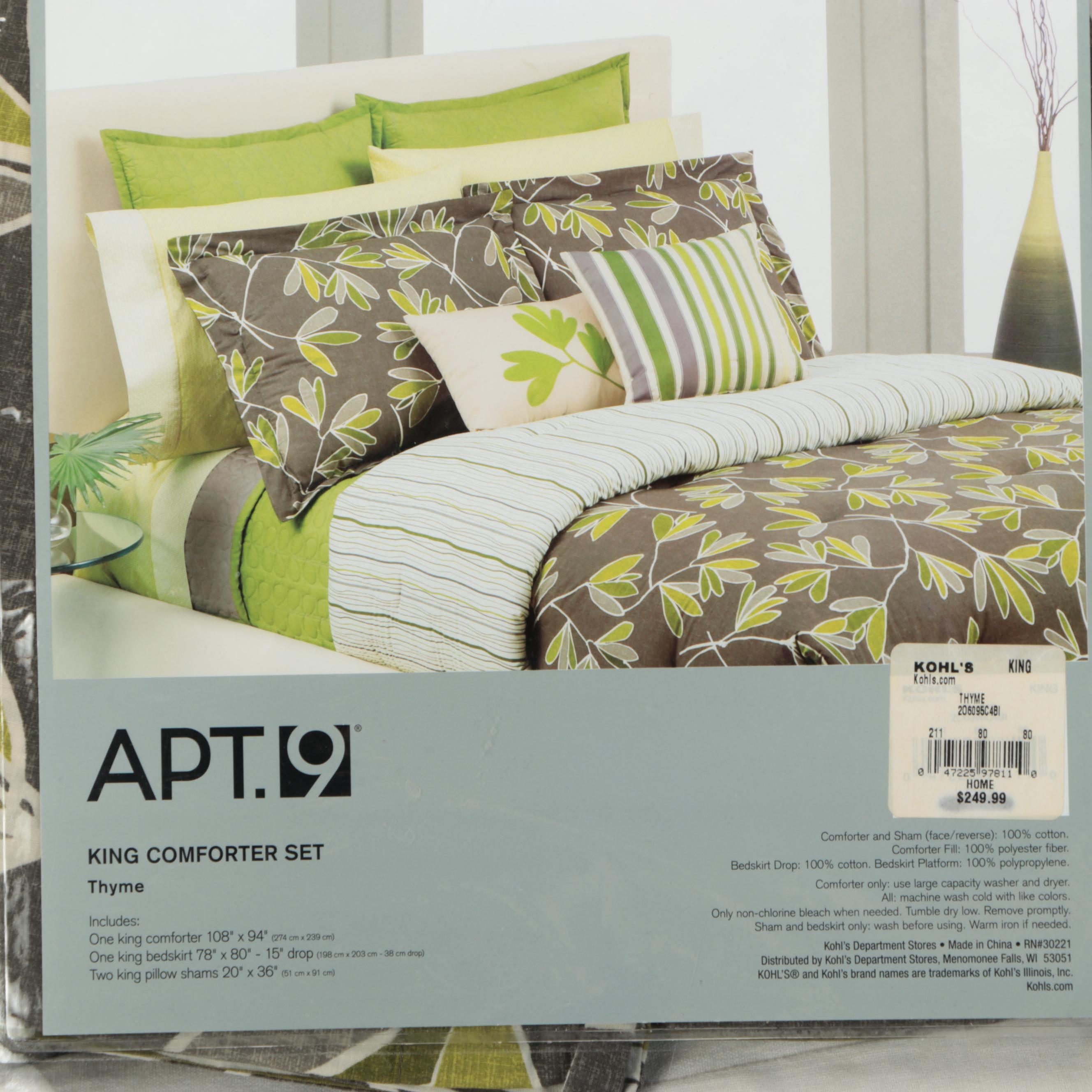 Apt. 9 "Thyme" King Size Comforter Set