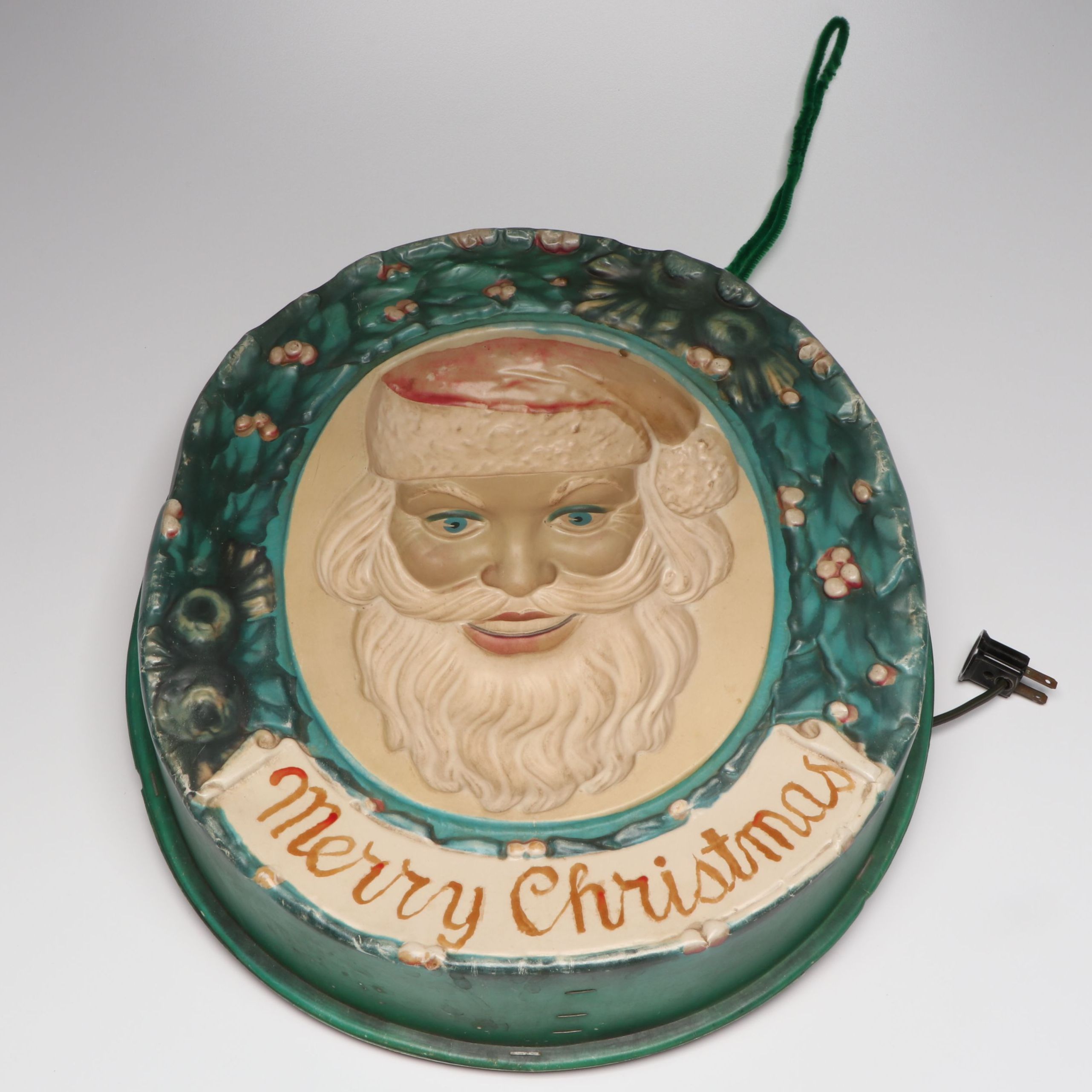 Illuminating "Merry Christmas" Santa Claus Wall Décor