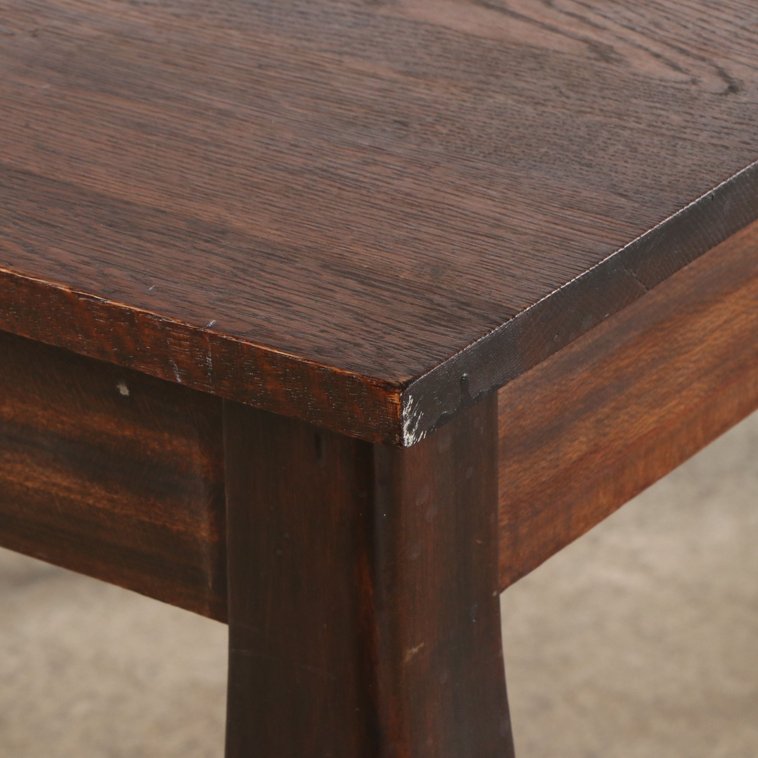 French Style Stained Hardwood Library Table, 20th Century
