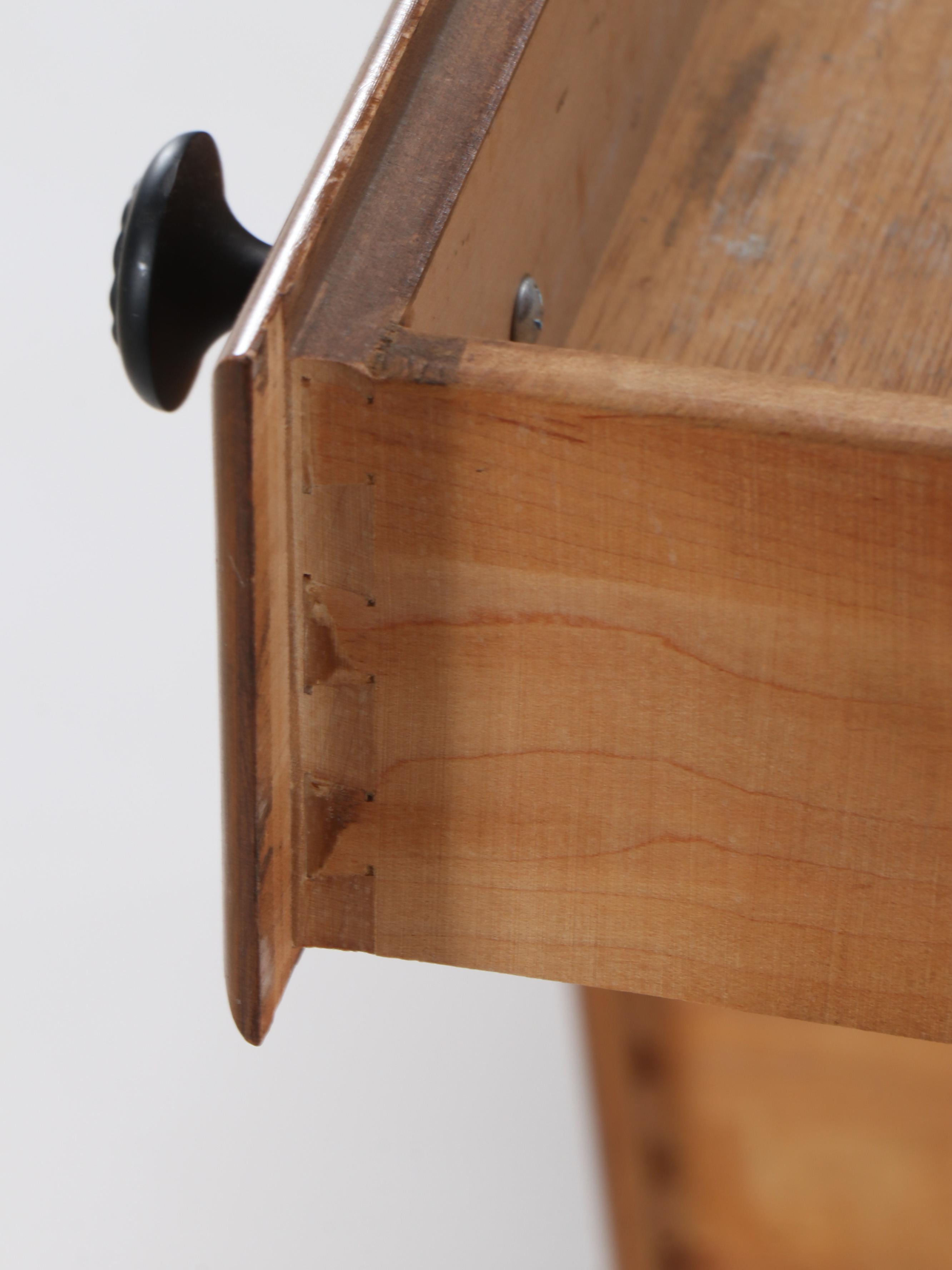 Americana Style Maple Bedroom Desk and Chair, Mid-20th Century