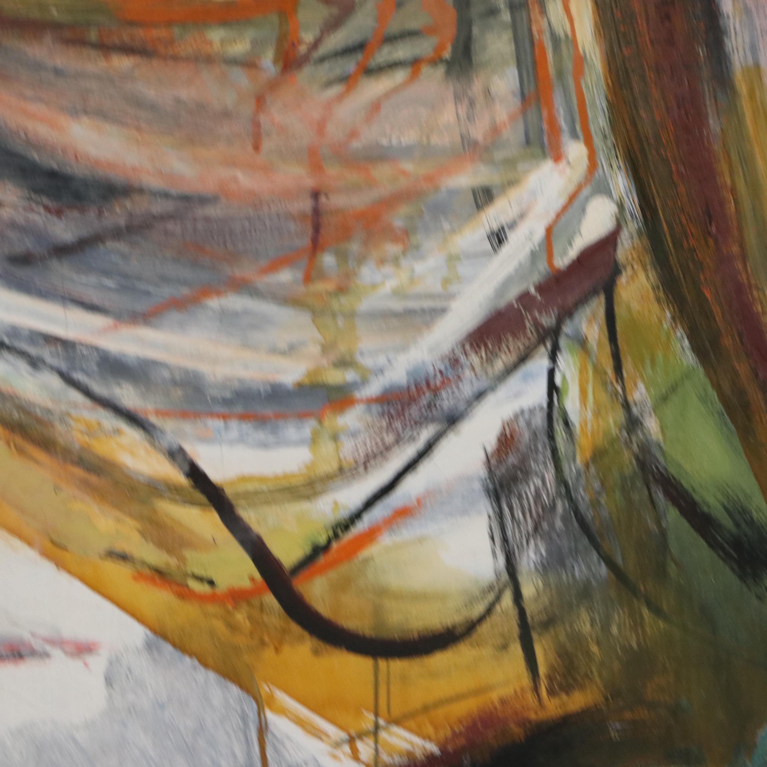 Byron Browne Oil Painting "Woman With Palette," 1957