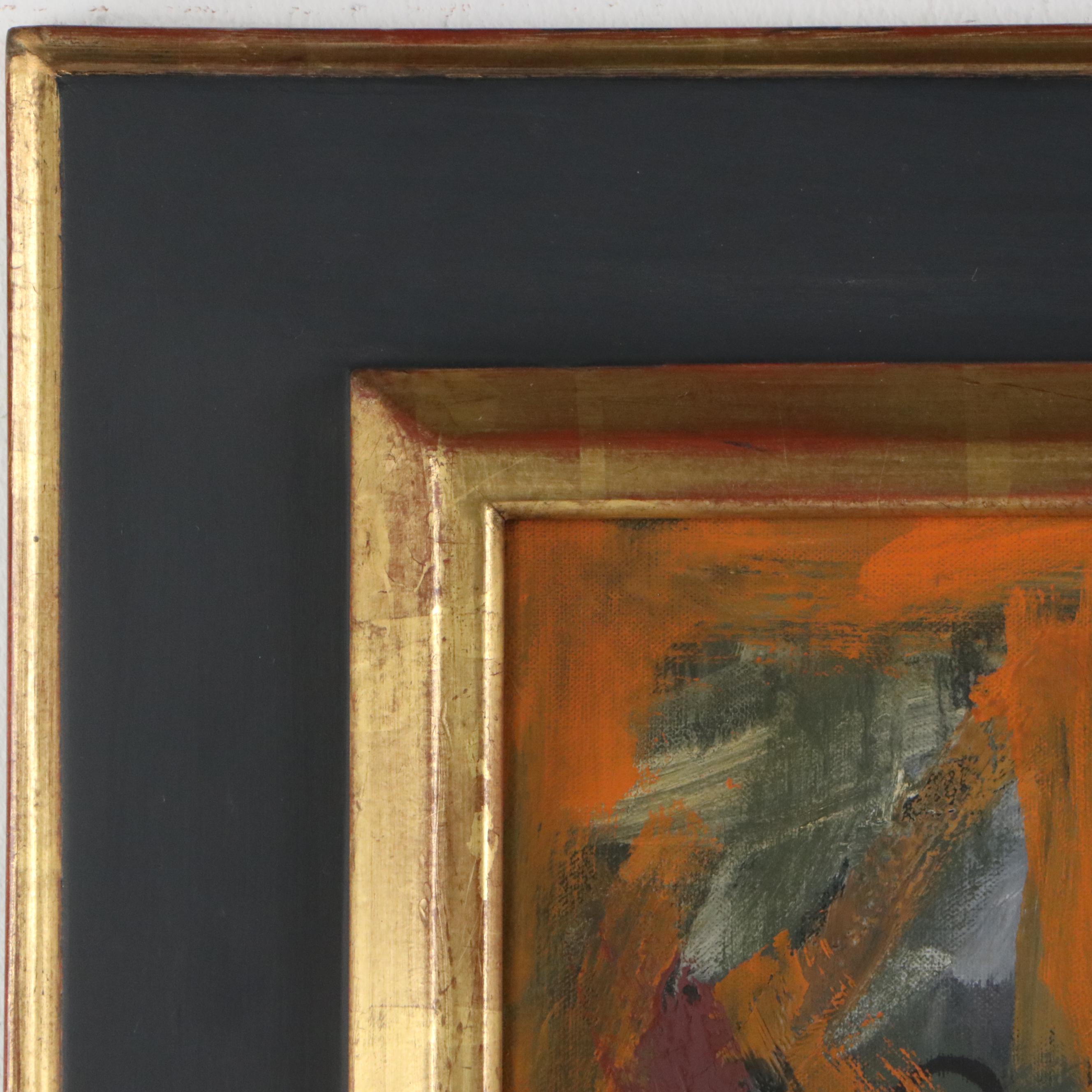 Byron Browne Oil Painting "Woman With Palette," 1957