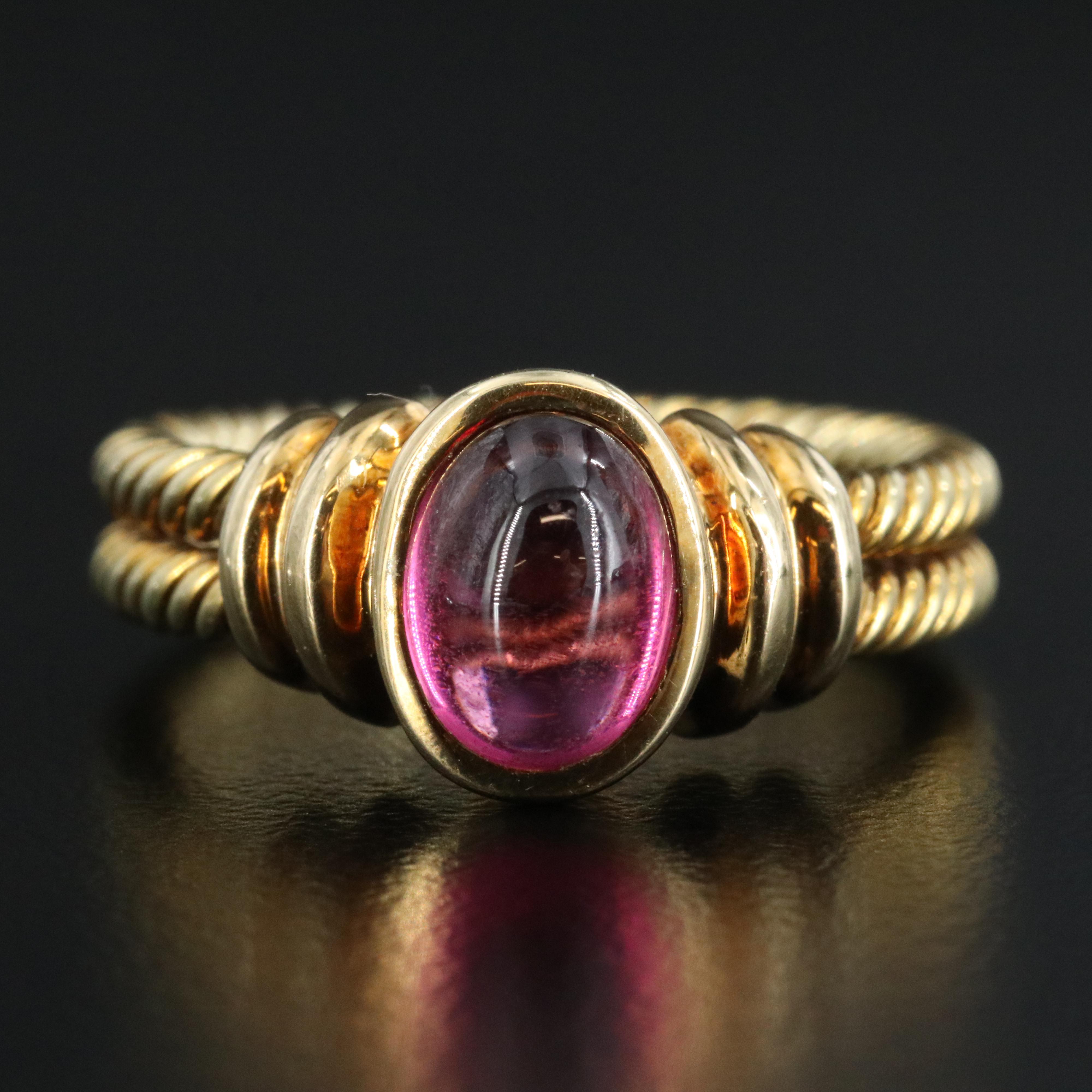 14K Rhodolite Garnet Ring