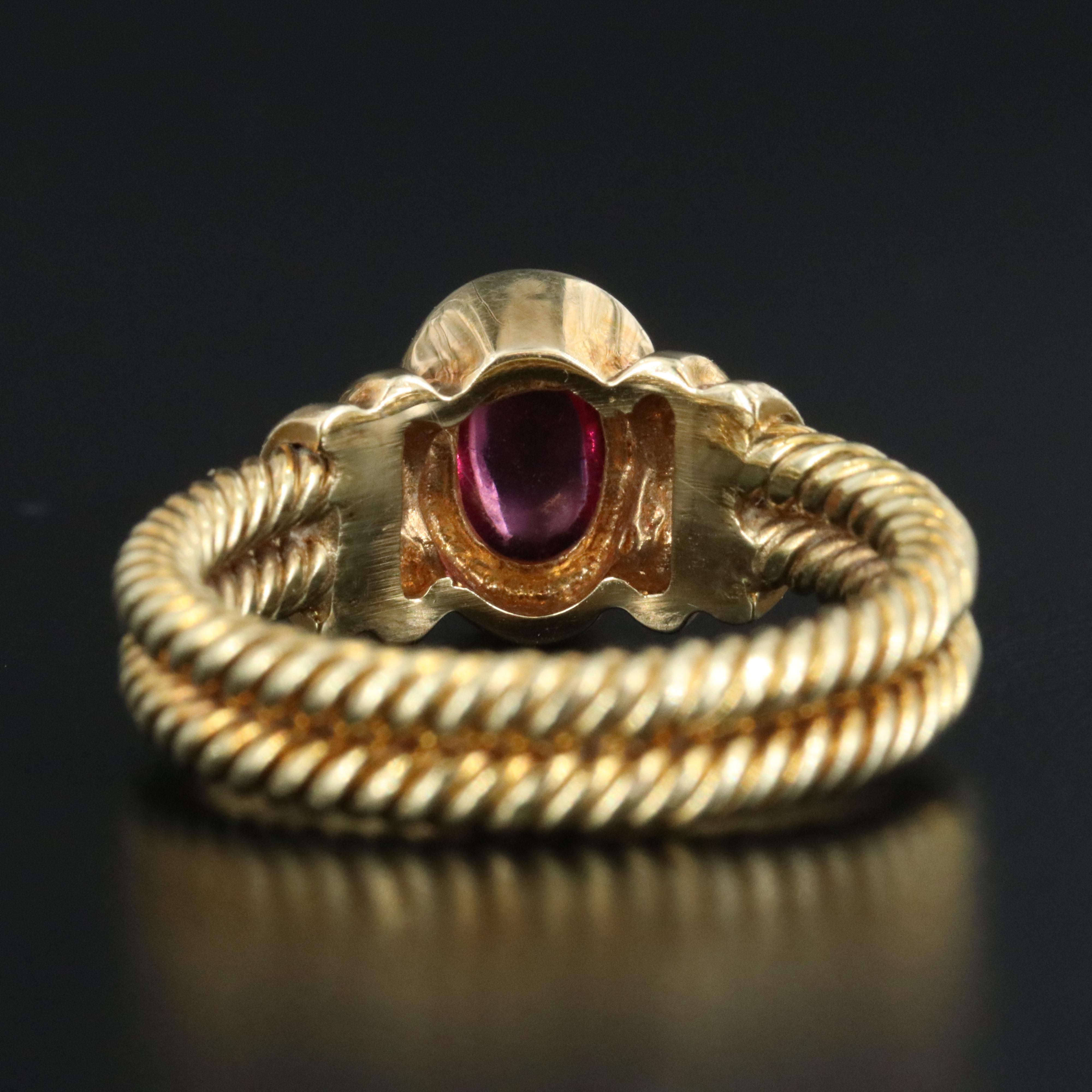 14K Rhodolite Garnet Ring