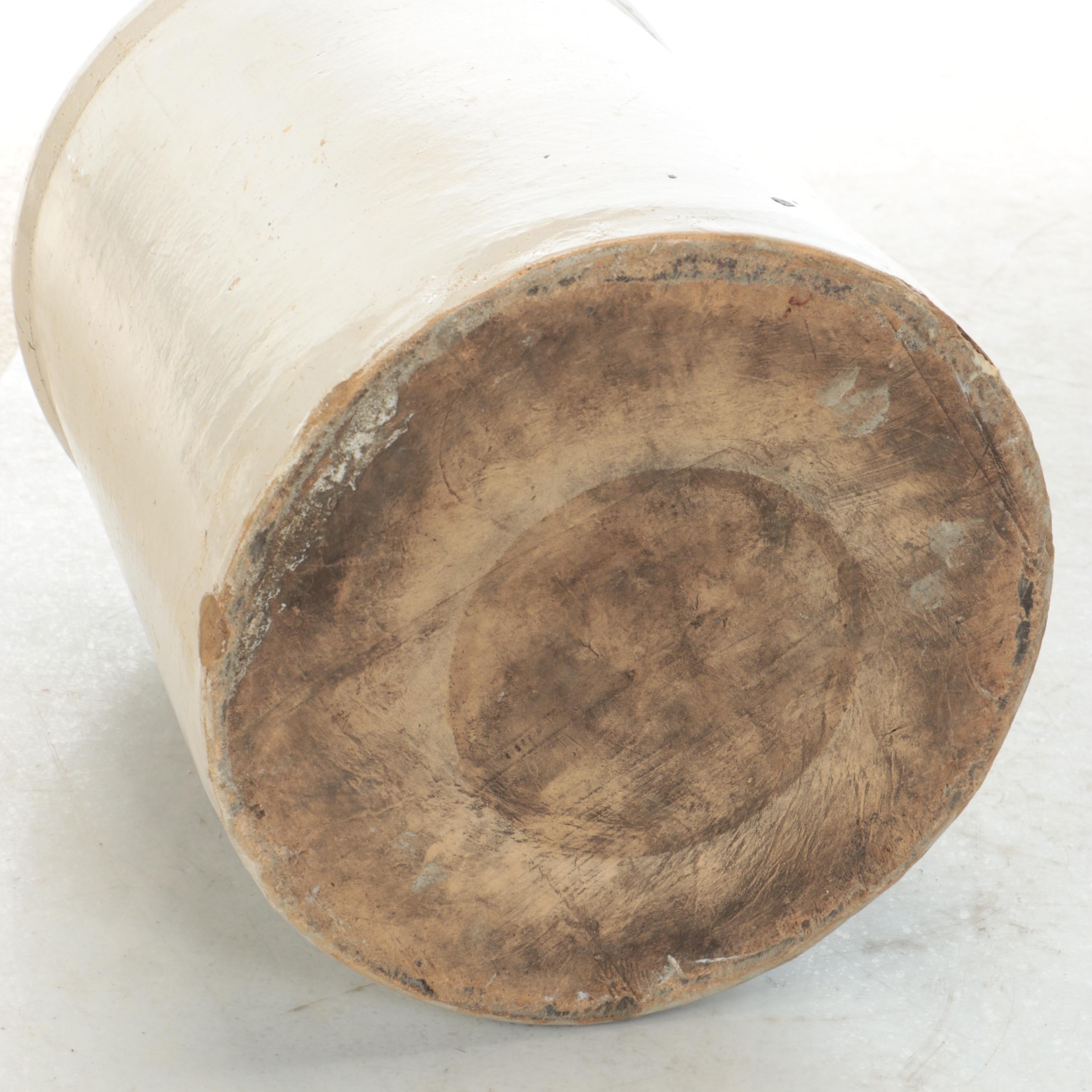 8 Gallon Glazed Stoneware Crock, Late 19th/Early 20th Century