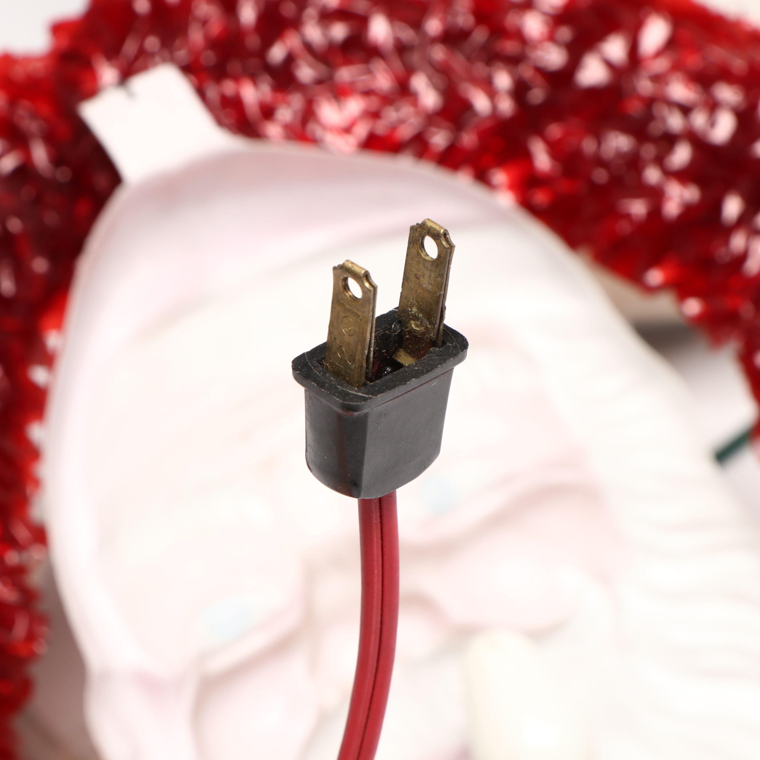 Santa Claus Figure Lights with Cellophane Garland