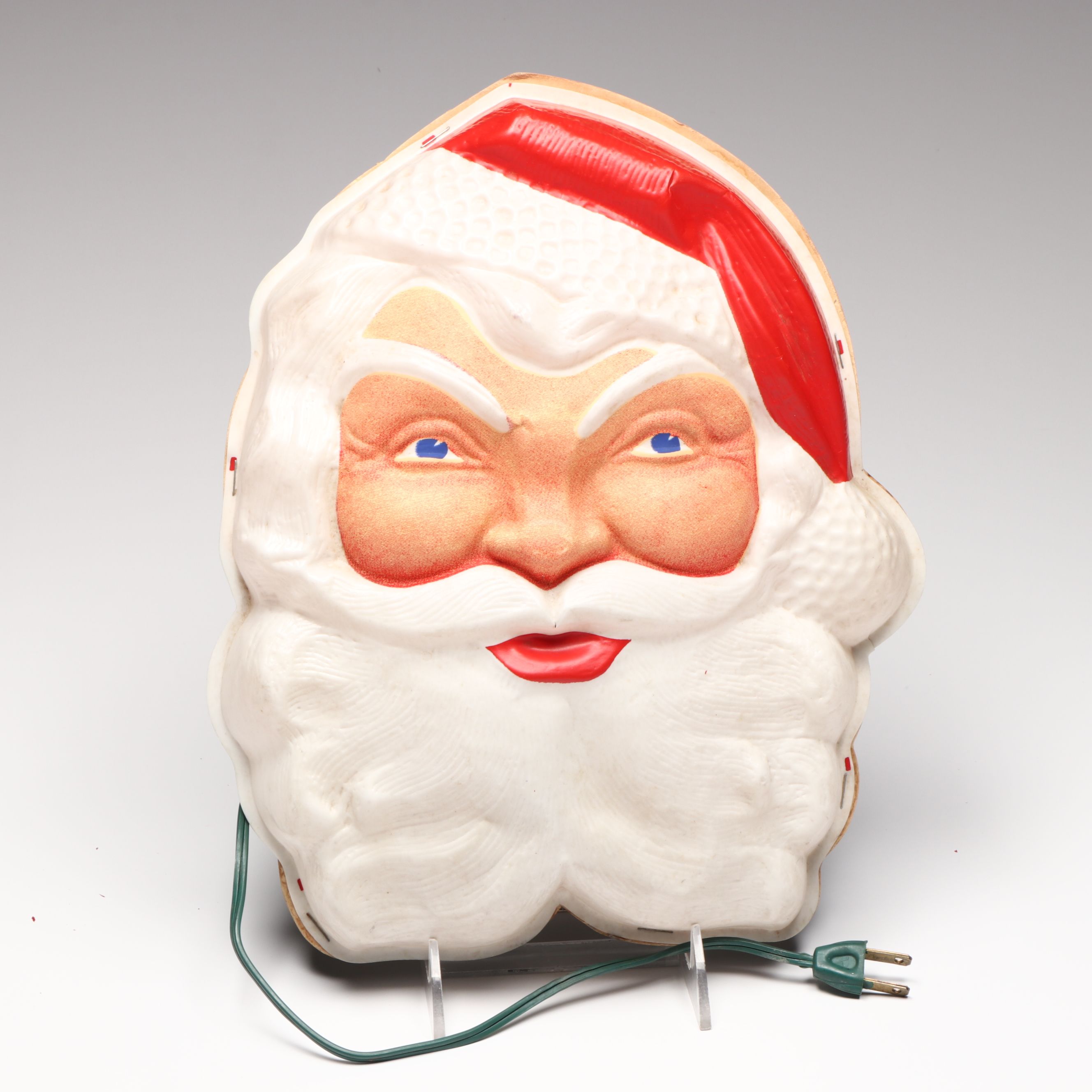 Santa Claus Figure Lights with Cellophane Garland