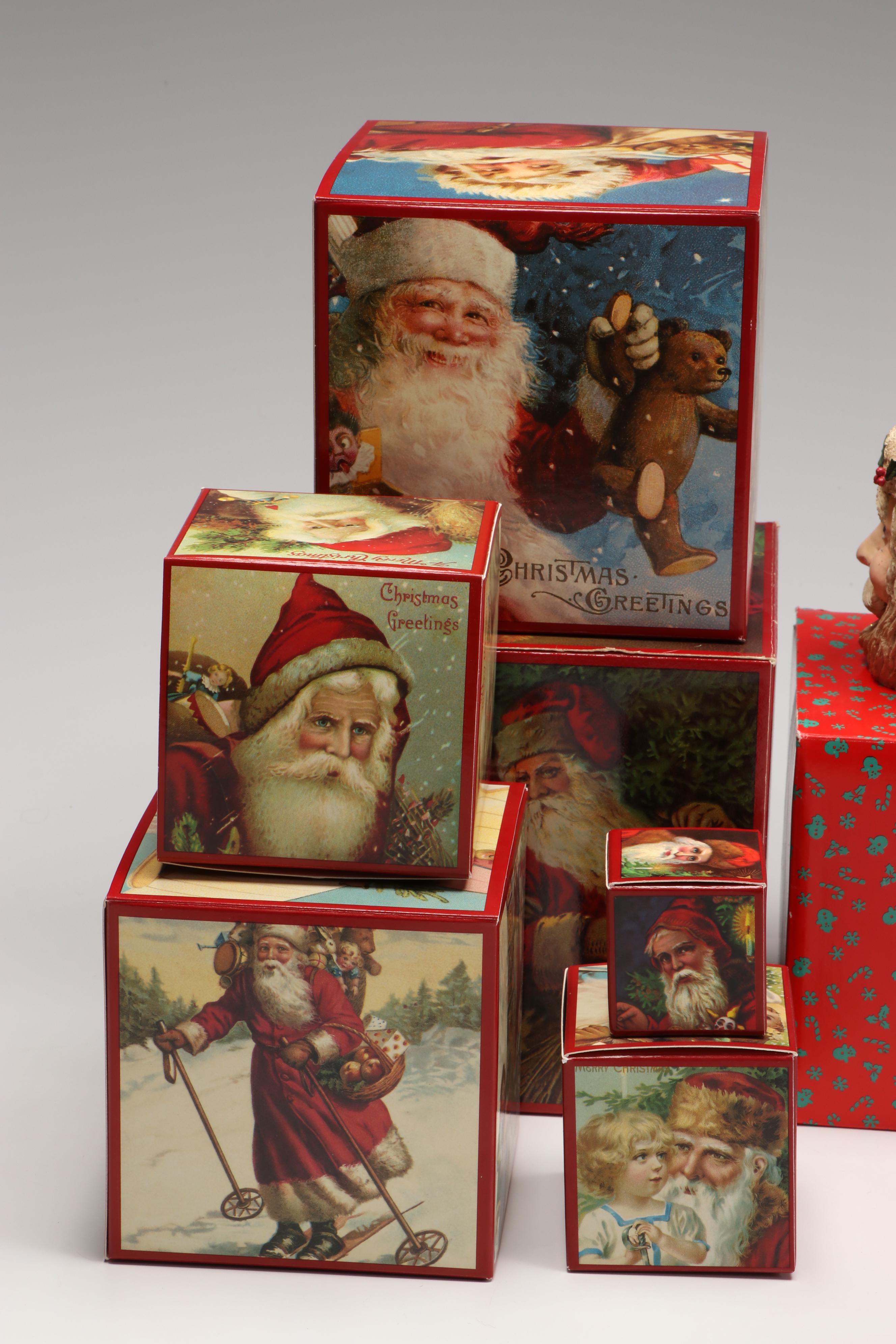 The Whimsical Whittler "Peddler Santa" Hand-Carved Wood Santa and More