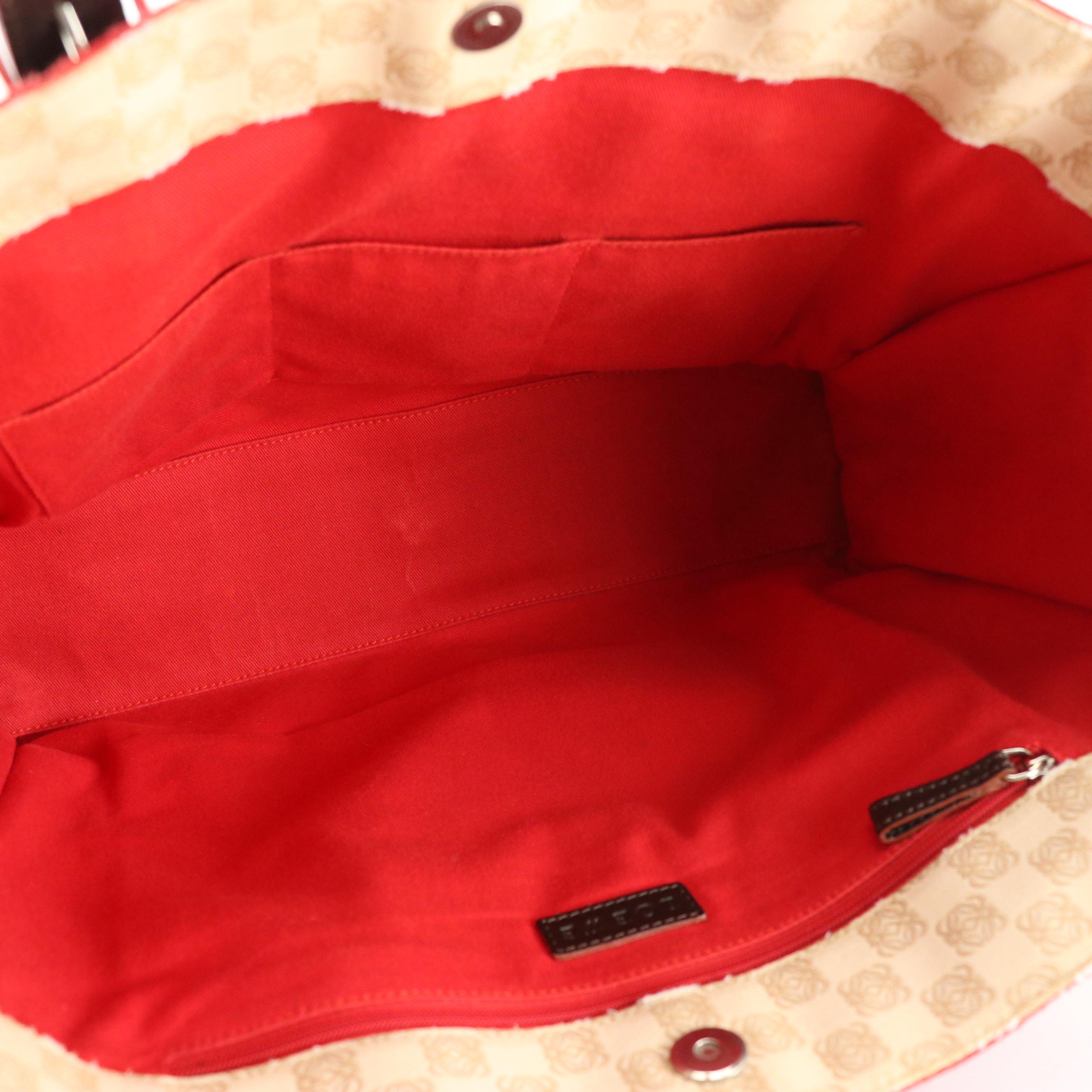 Loewe Anagram Jacquard Canvas Tote Bag with Striped Detail and Leather Trim