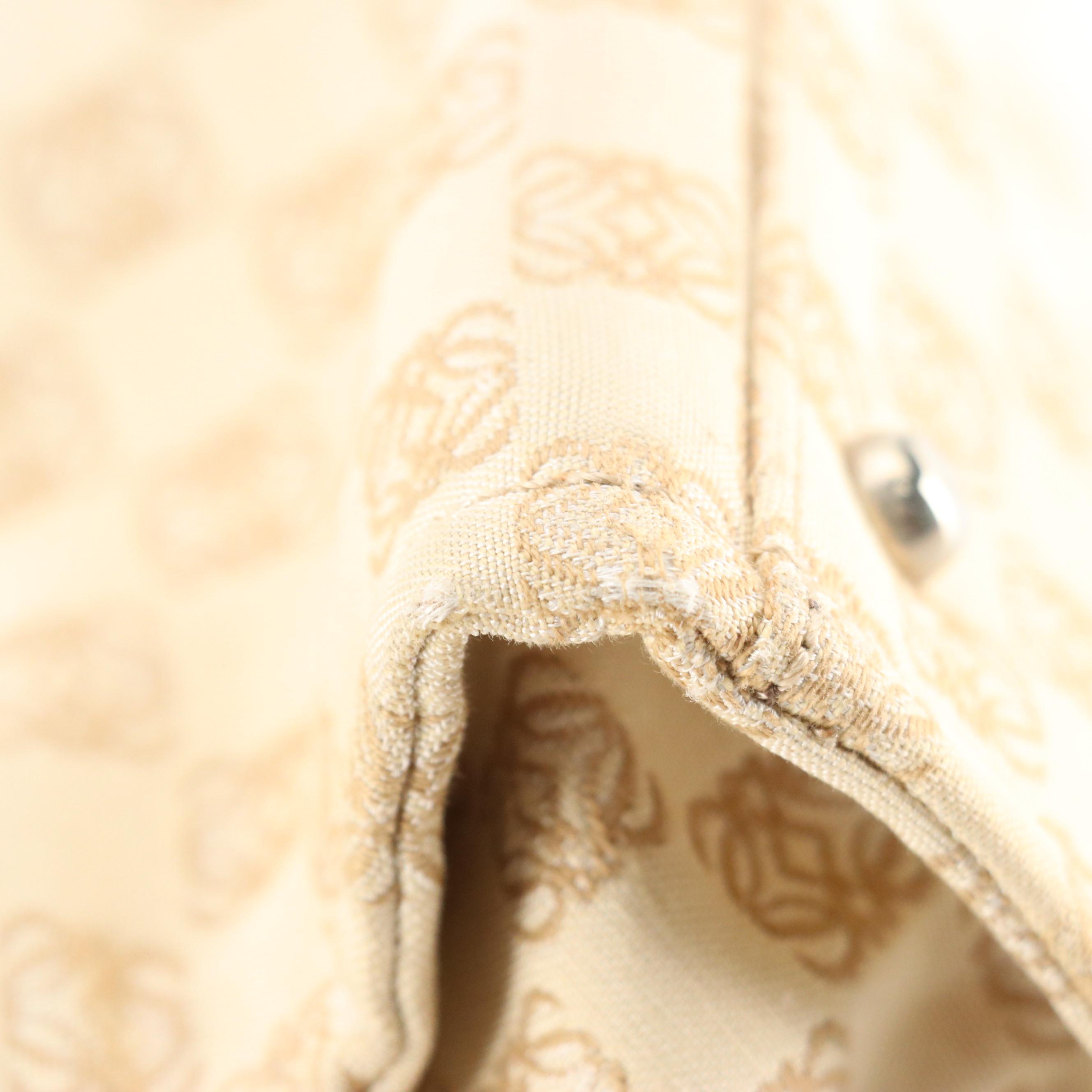 Loewe Anagram Jacquard Canvas Tote Bag with Striped Detail and Leather Trim