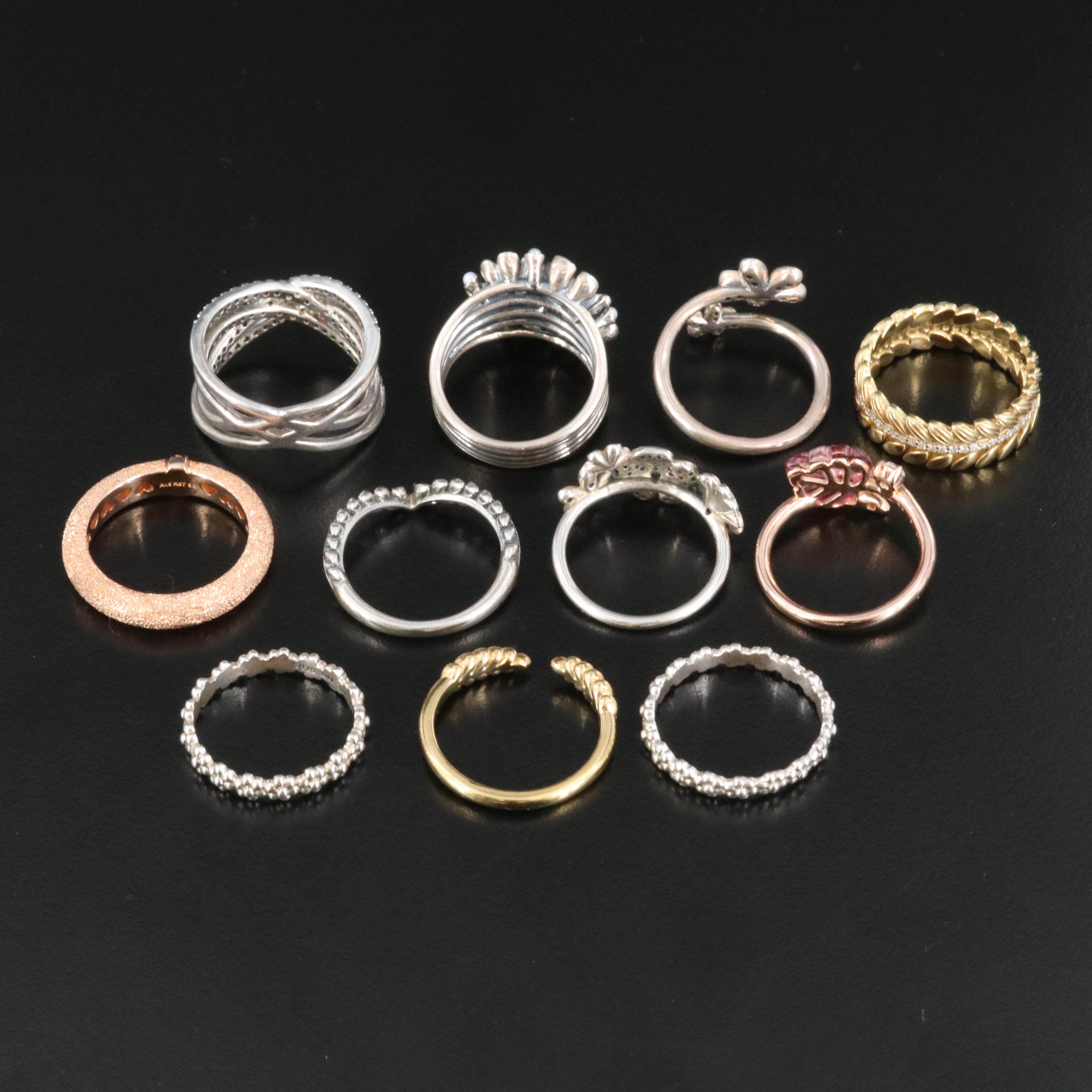 Pandora Sterling CZ Ring Collection