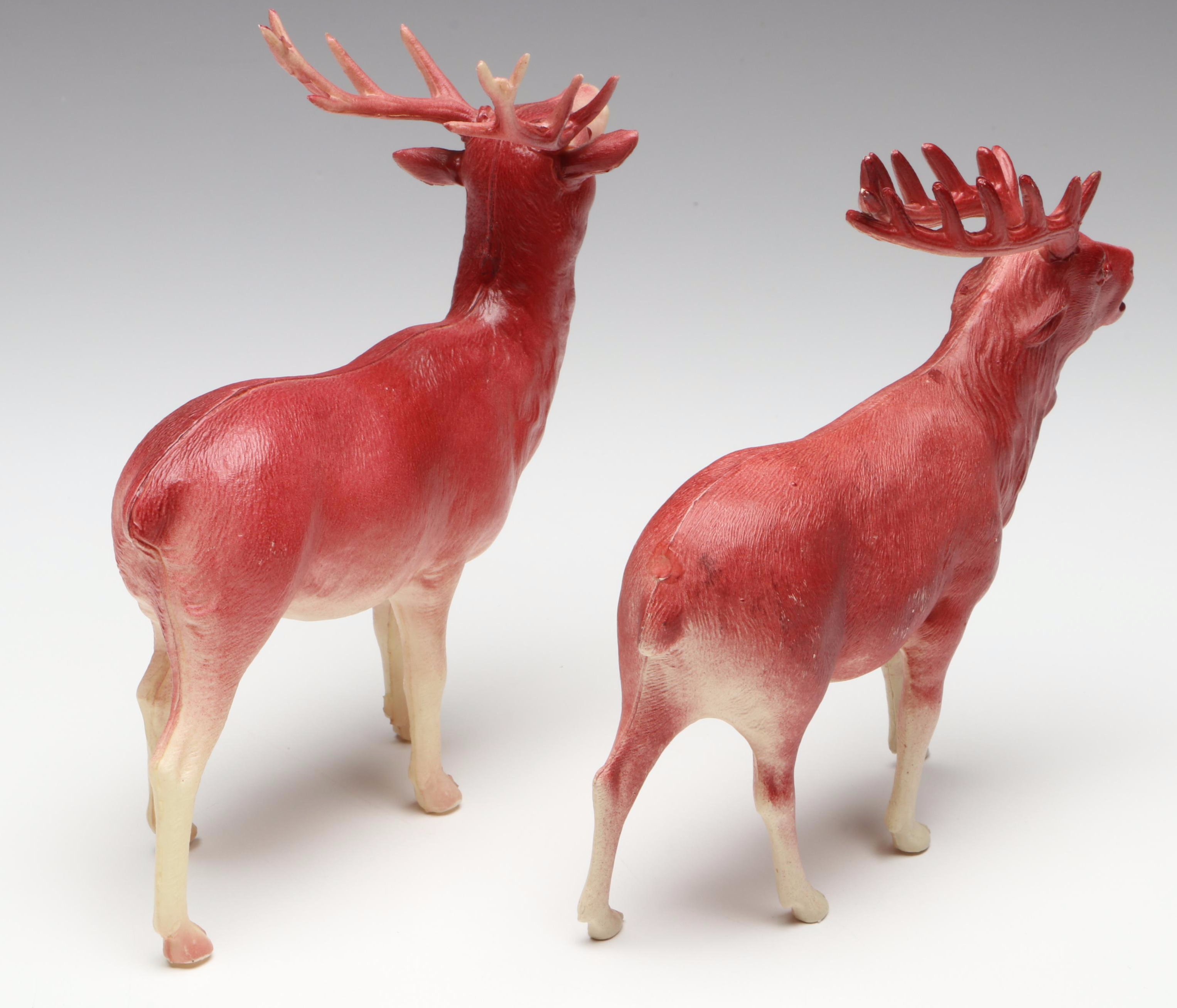 Jewel Eye Reindeer and Other Vintage Celluloid Figurine