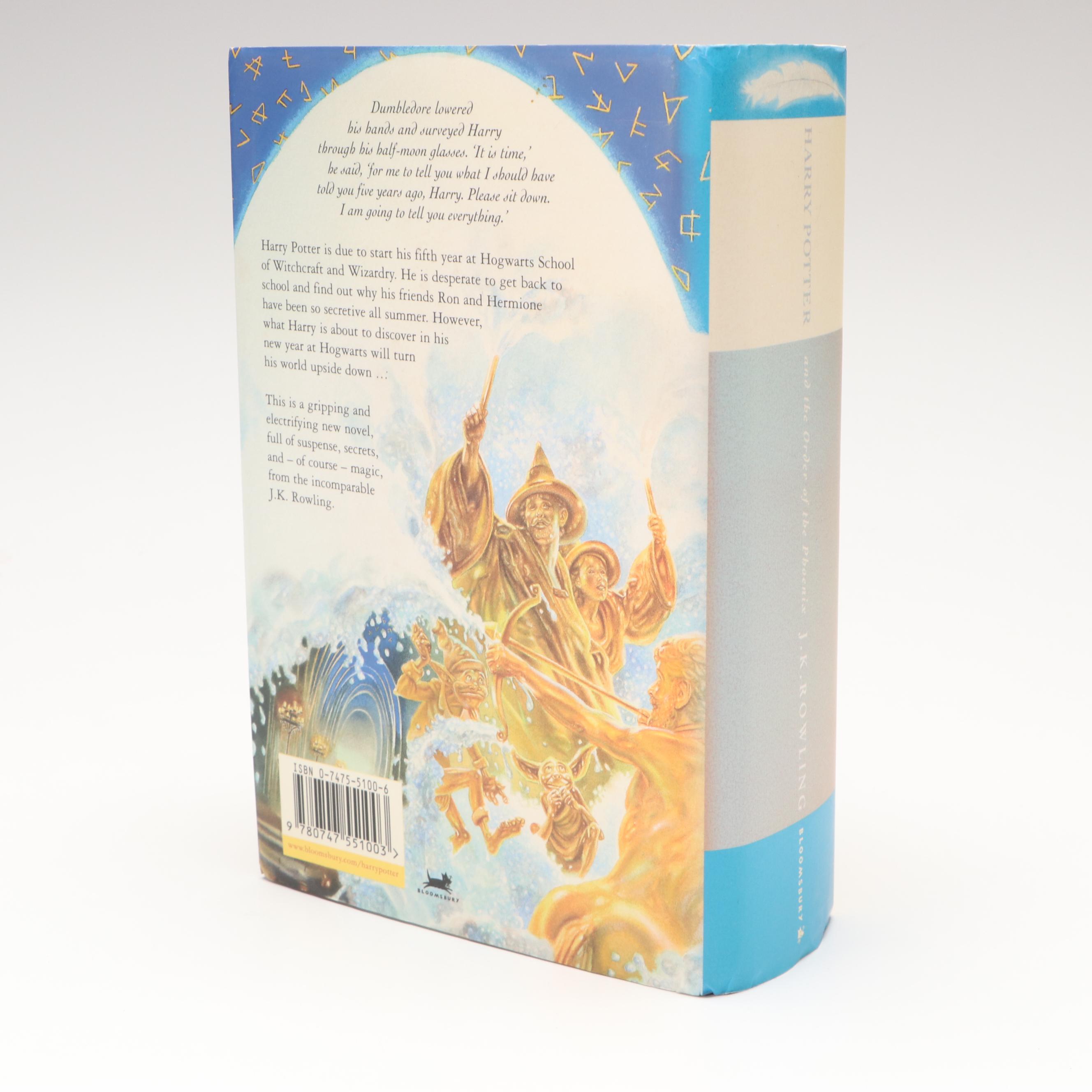 First UK Edition "Harry Potter and the Order of the Phoenix" by J. K. Rowling