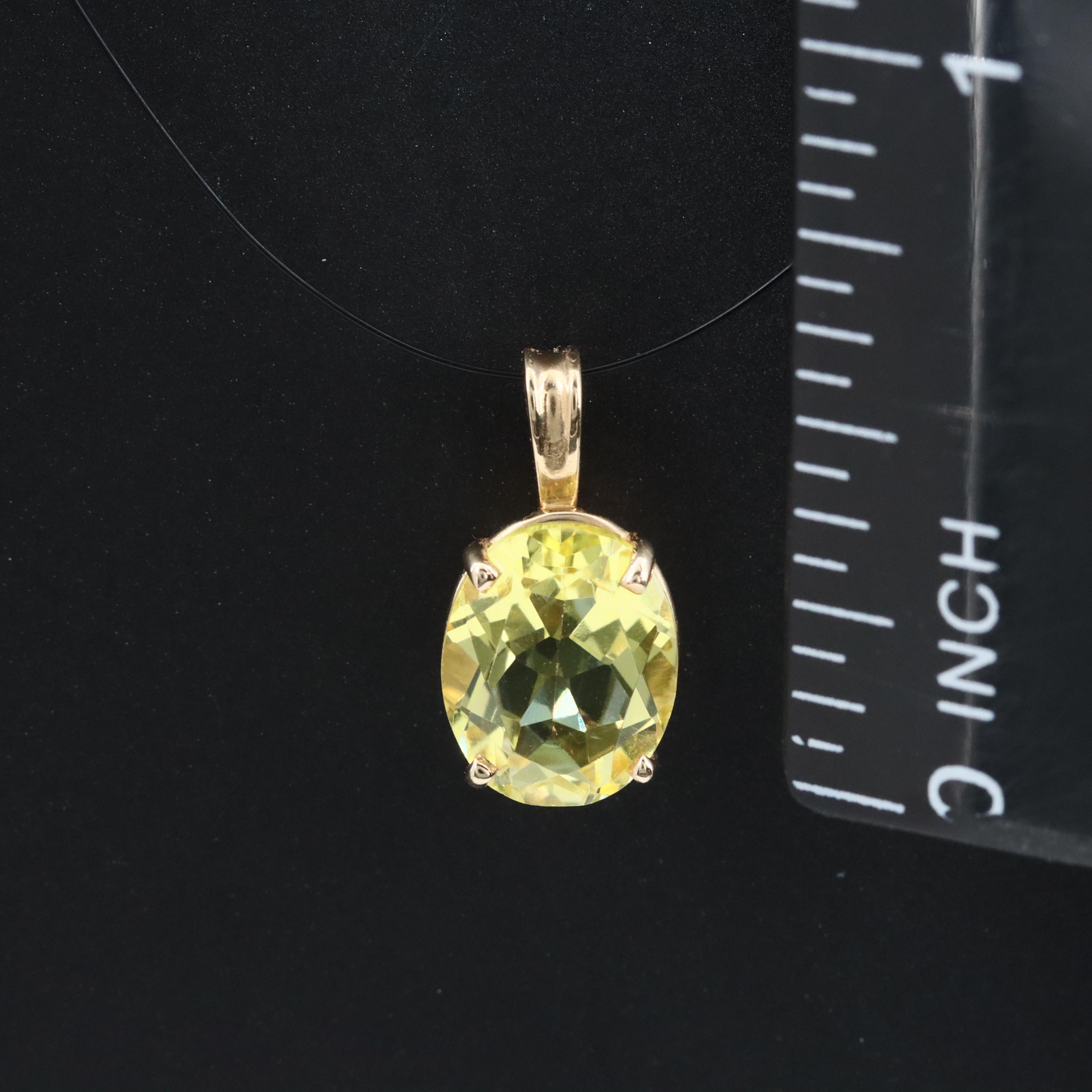 14K Danburite Pendant