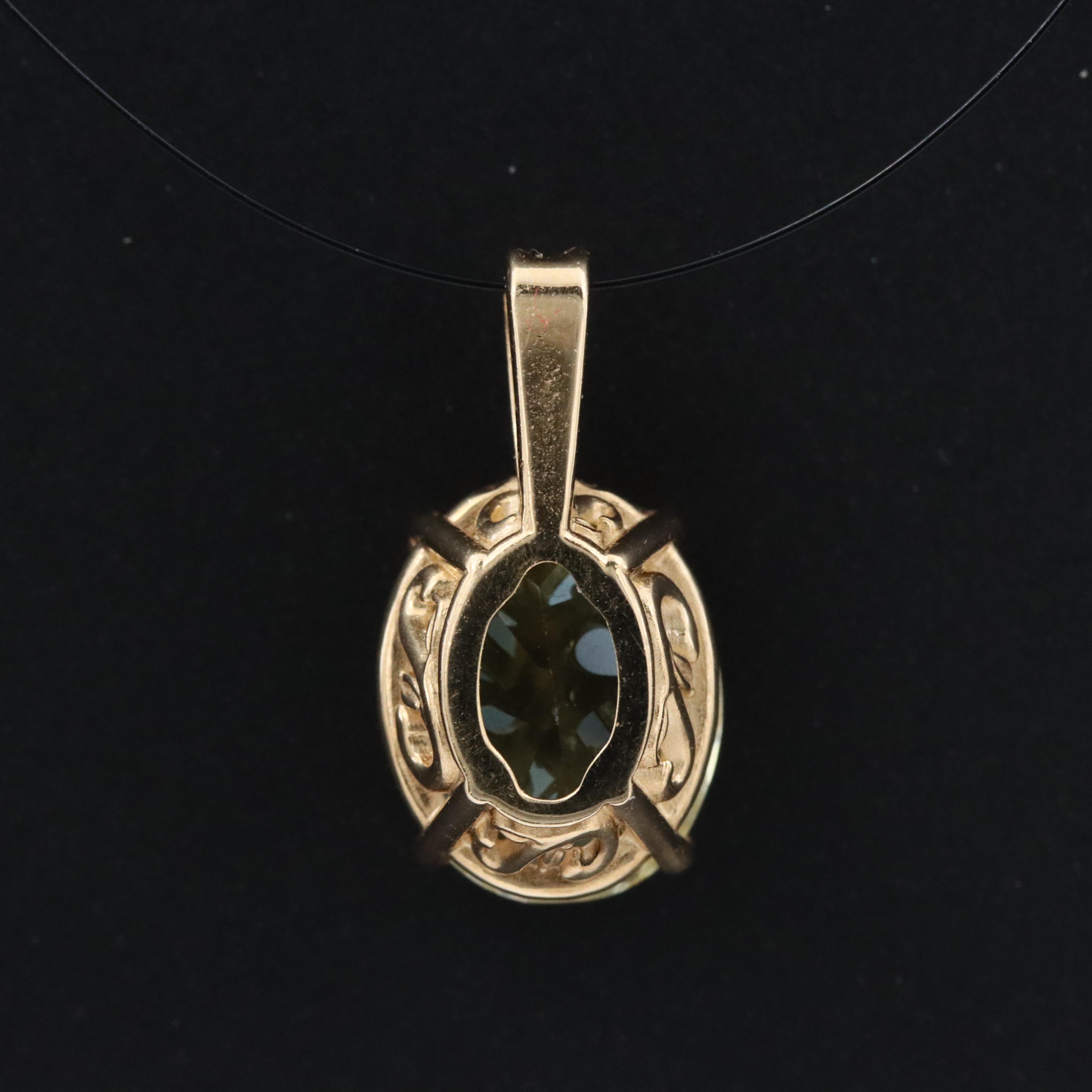 14K Danburite Pendant
