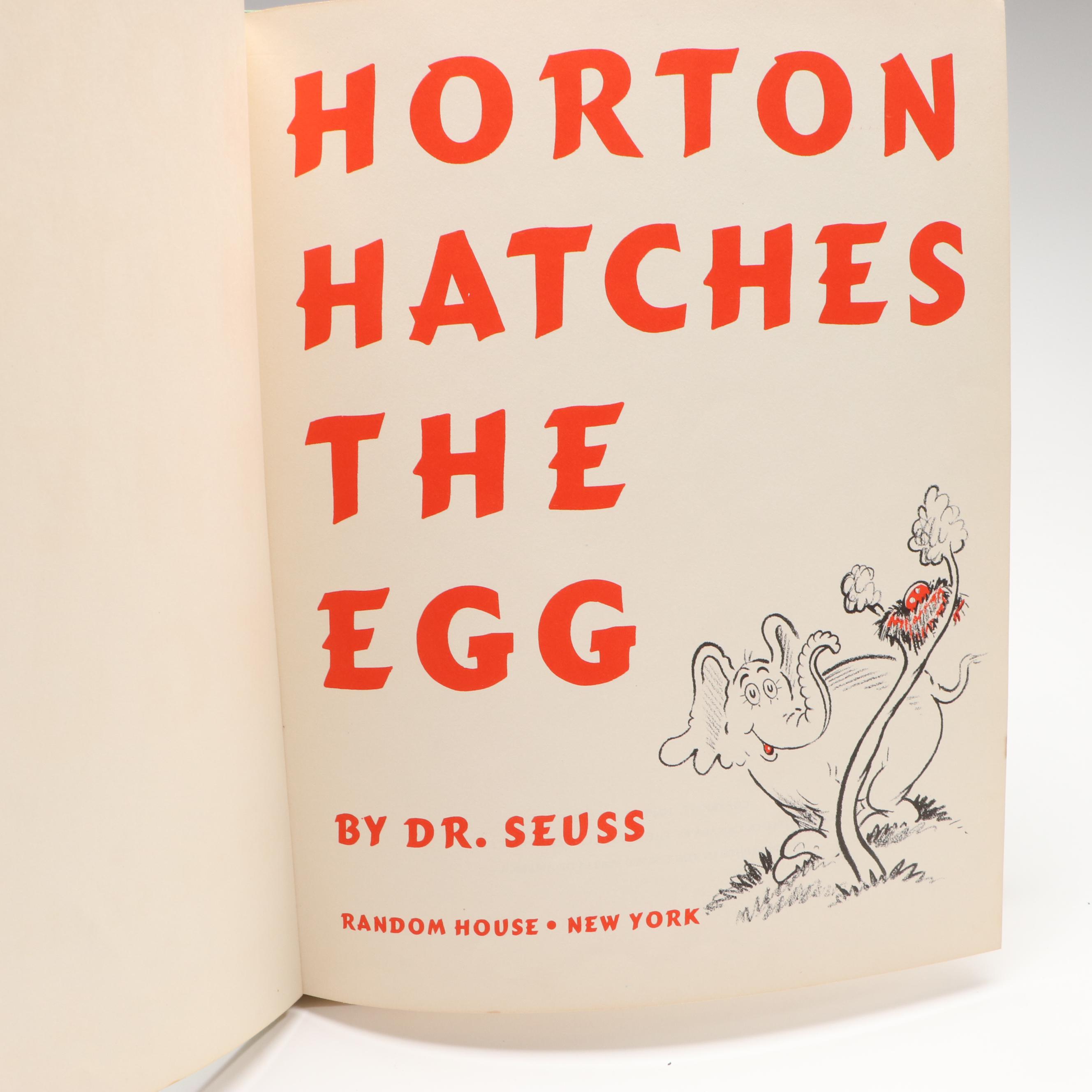 Early Printing "Horton Hatches the Egg" by Dr. Seuss, 1940