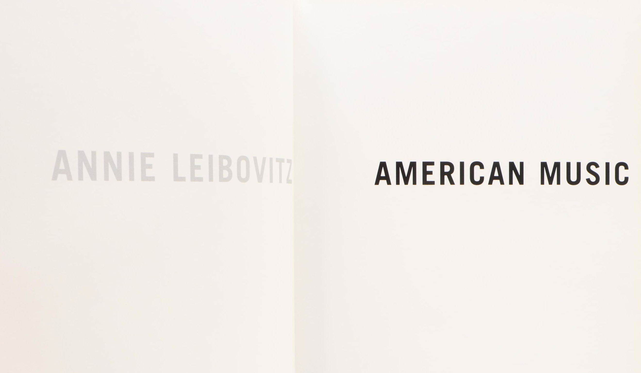 First Printing "American Music" by Annie Leibovitz, 2003