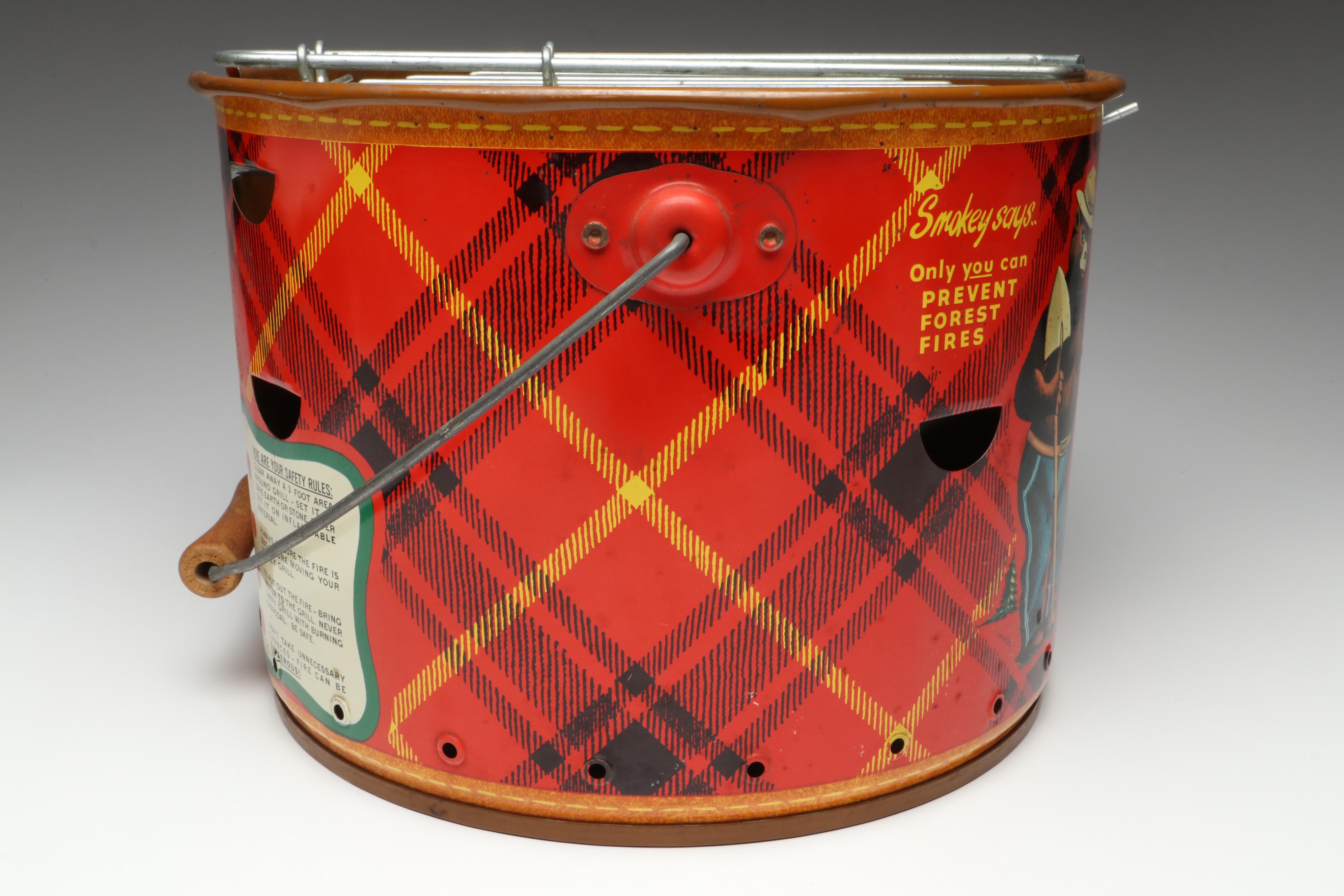 National Can Corp. Smokey Picnic Grill, Mid-20th Century