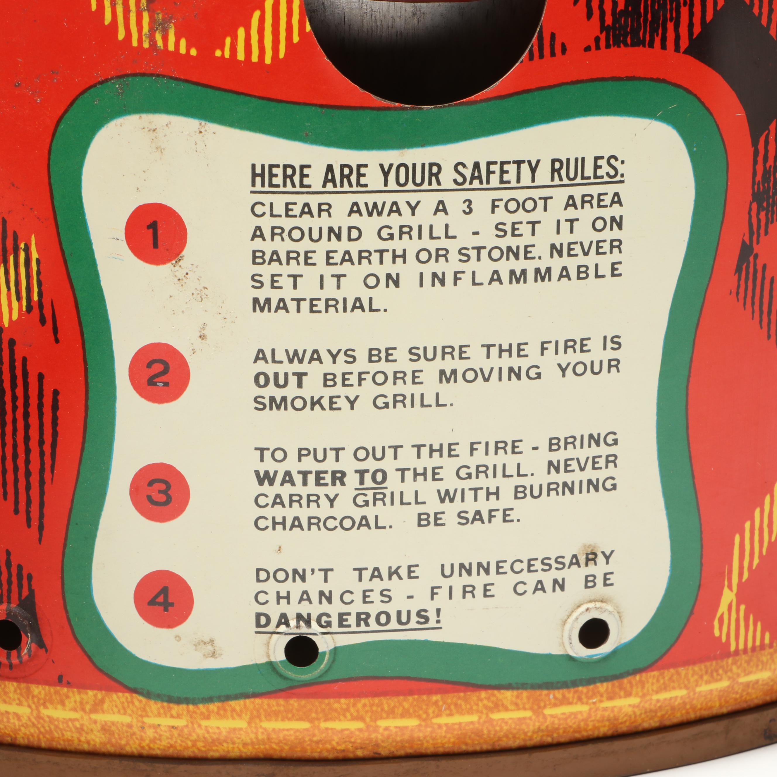 National Can Corp. Smokey Picnic Grill, Mid-20th Century