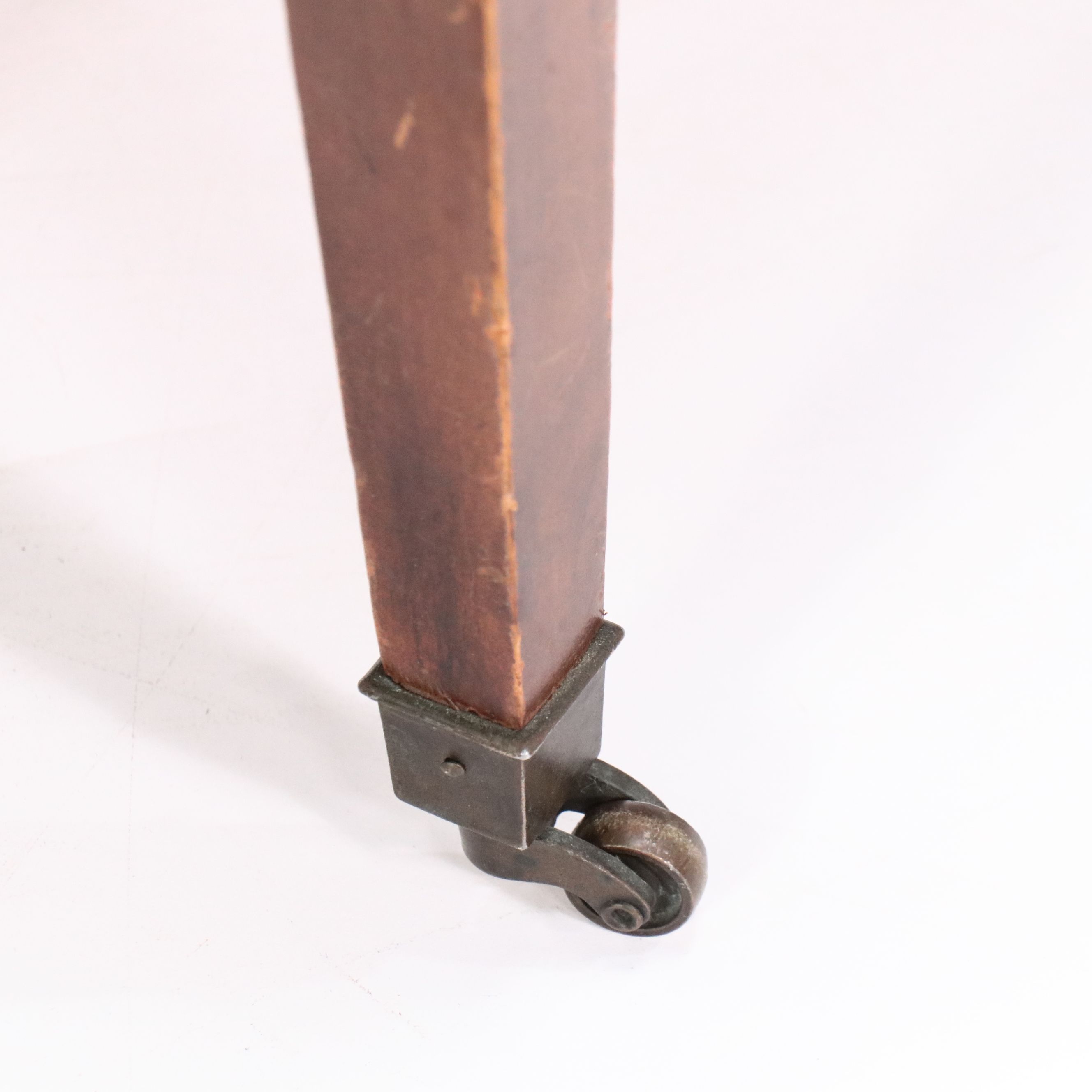 Regency Style Mahogany Coffee Table with Tooled Leather Top, Mid to Late 20th C.