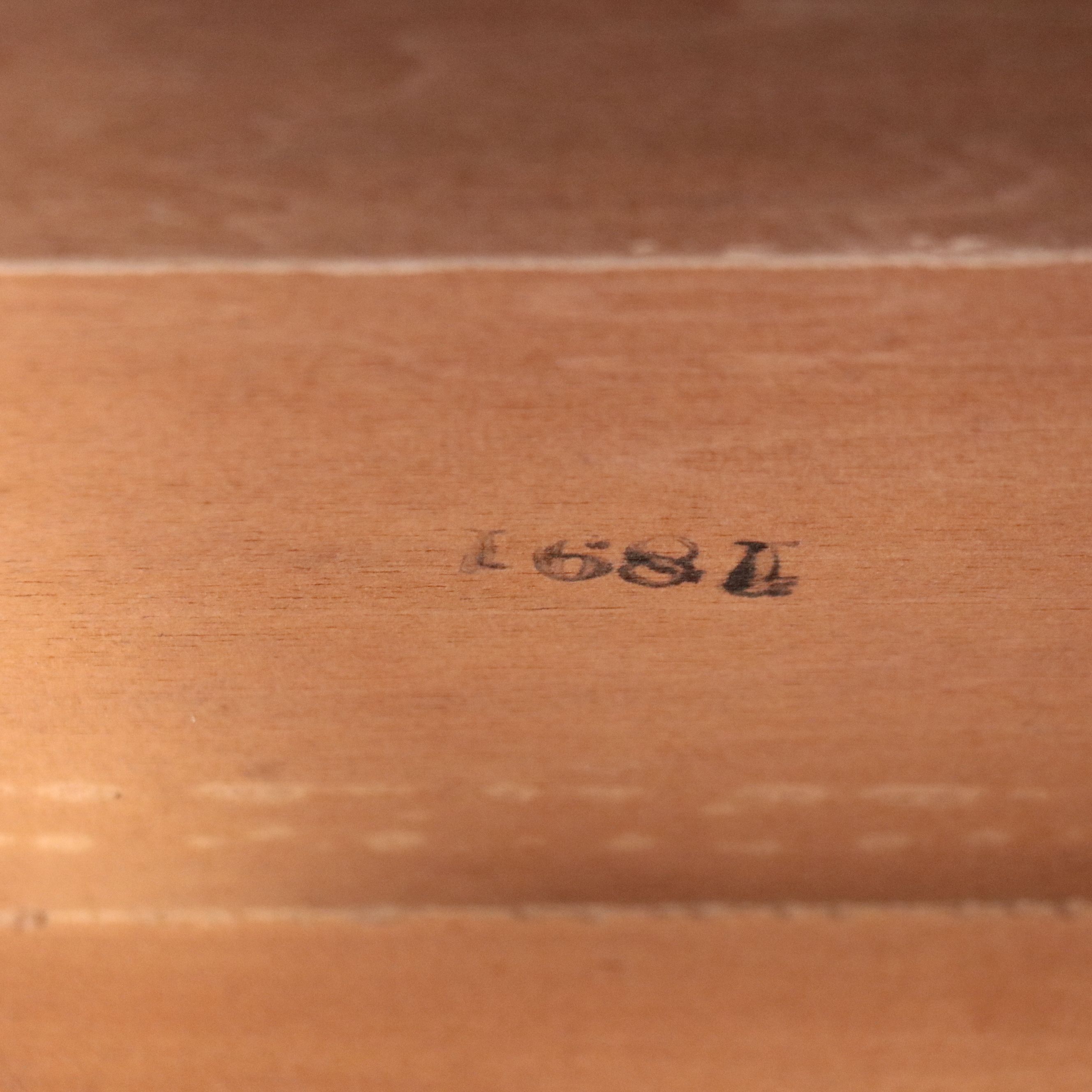 Regency Style Mahogany Coffee Table with Tooled Leather Top, Mid to Late 20th C.