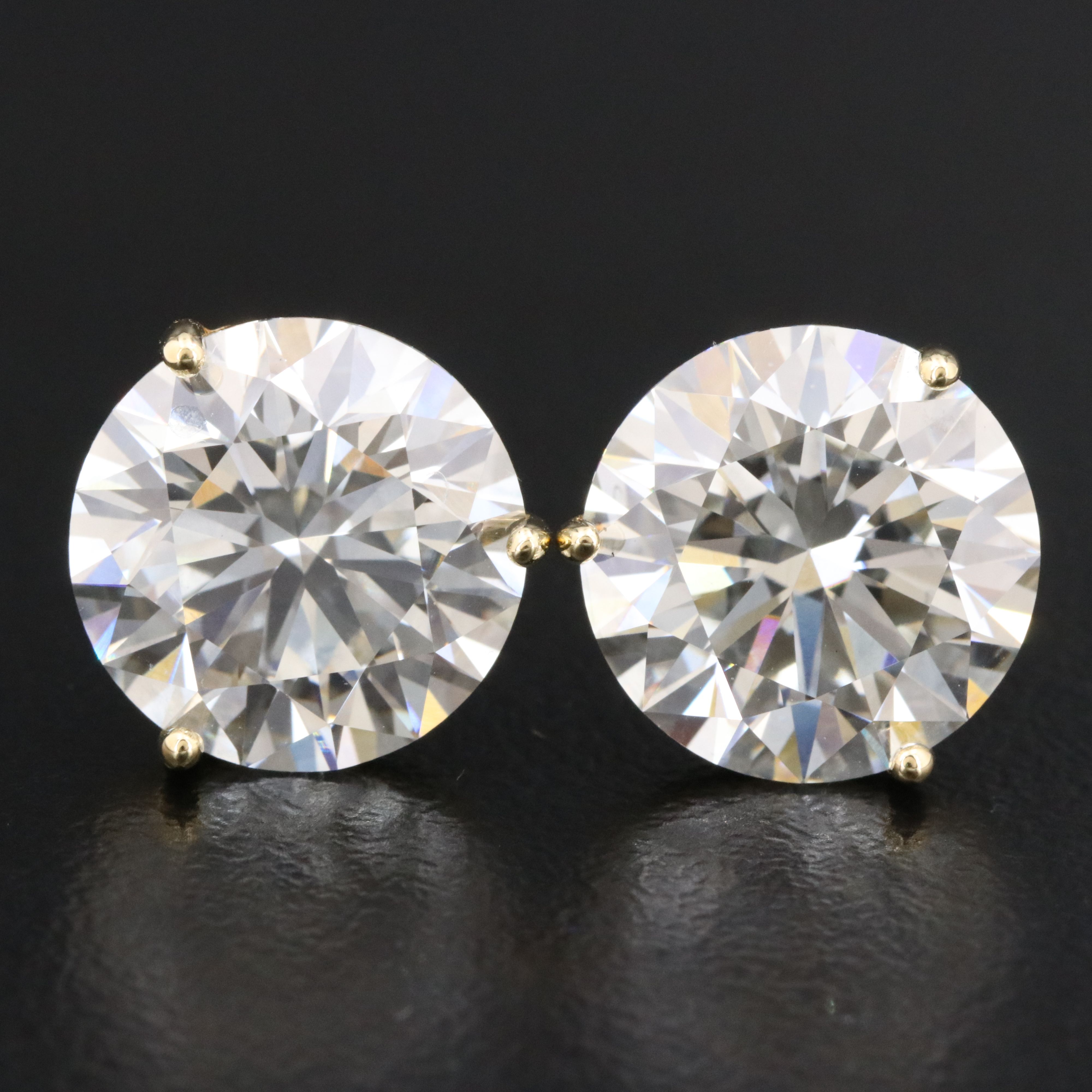 18K 10.00 CTW Lab Grown Diamond Martini-Set Stud Earrings