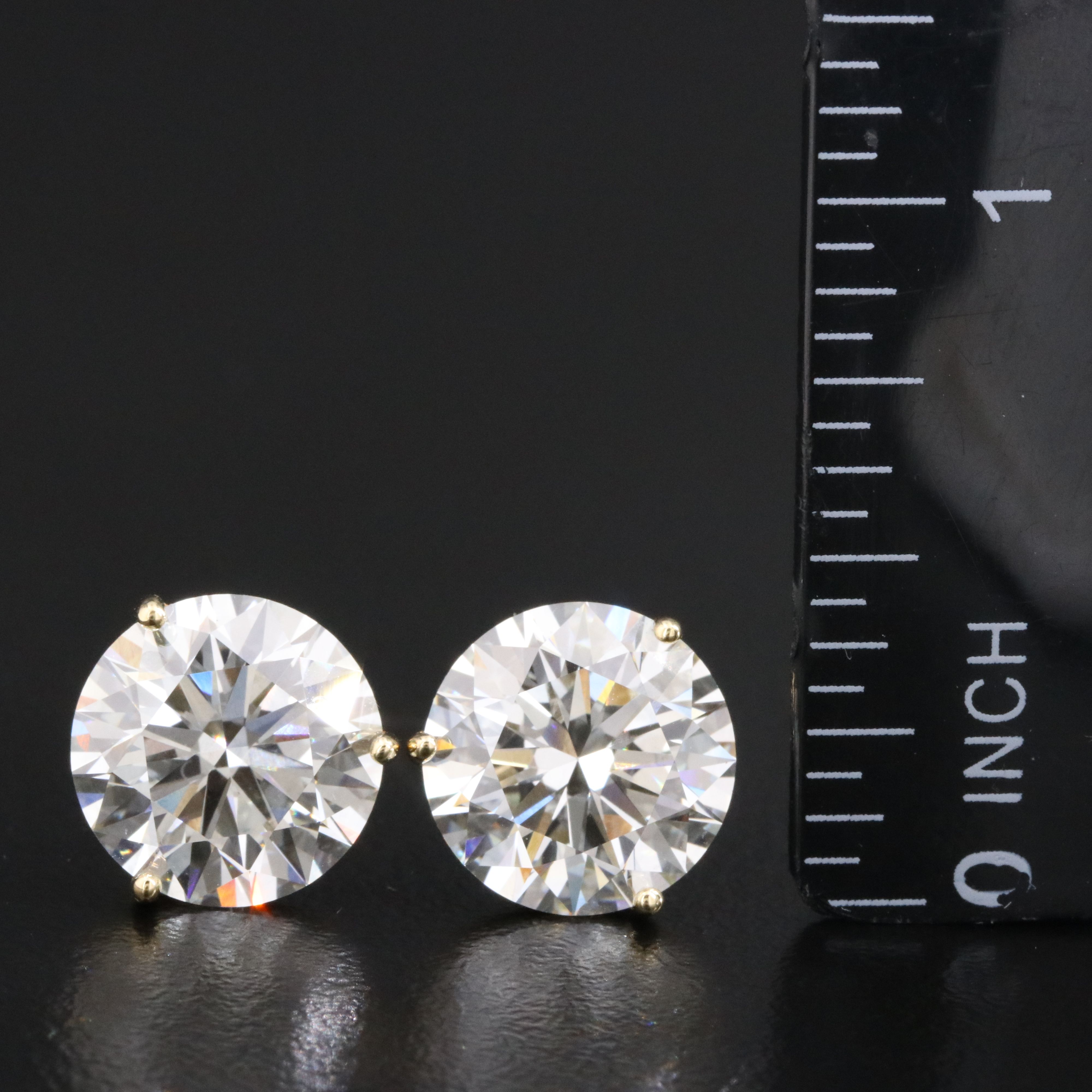 18K 10.00 CTW Lab Grown Diamond Martini-Set Stud Earrings