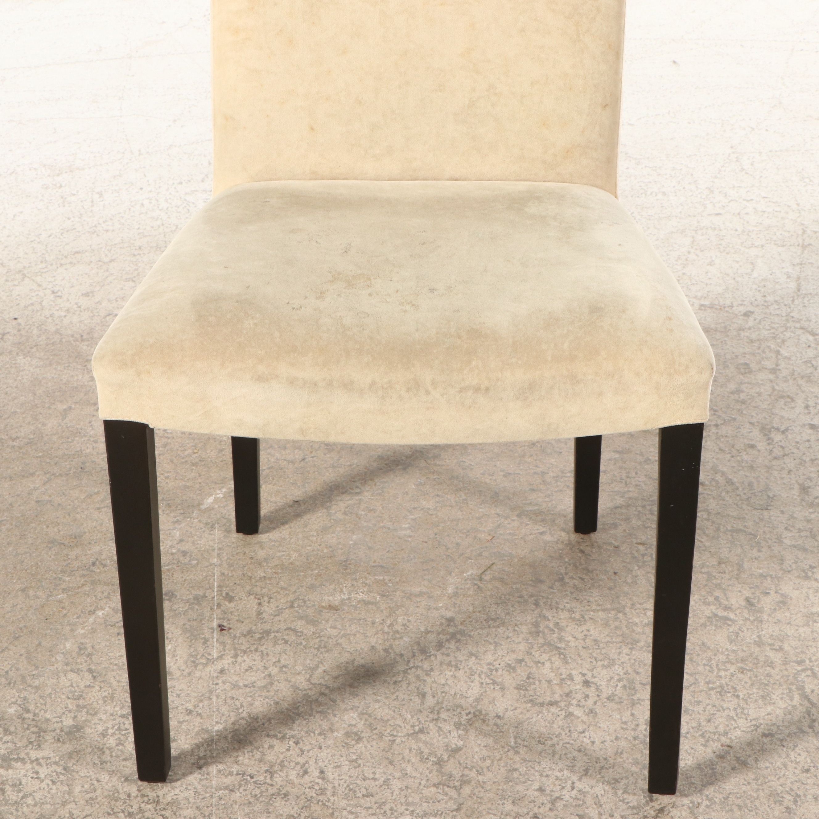 Seven-Piece Modern Dining Set with Chrome and Smoke Glass Pedestal Table