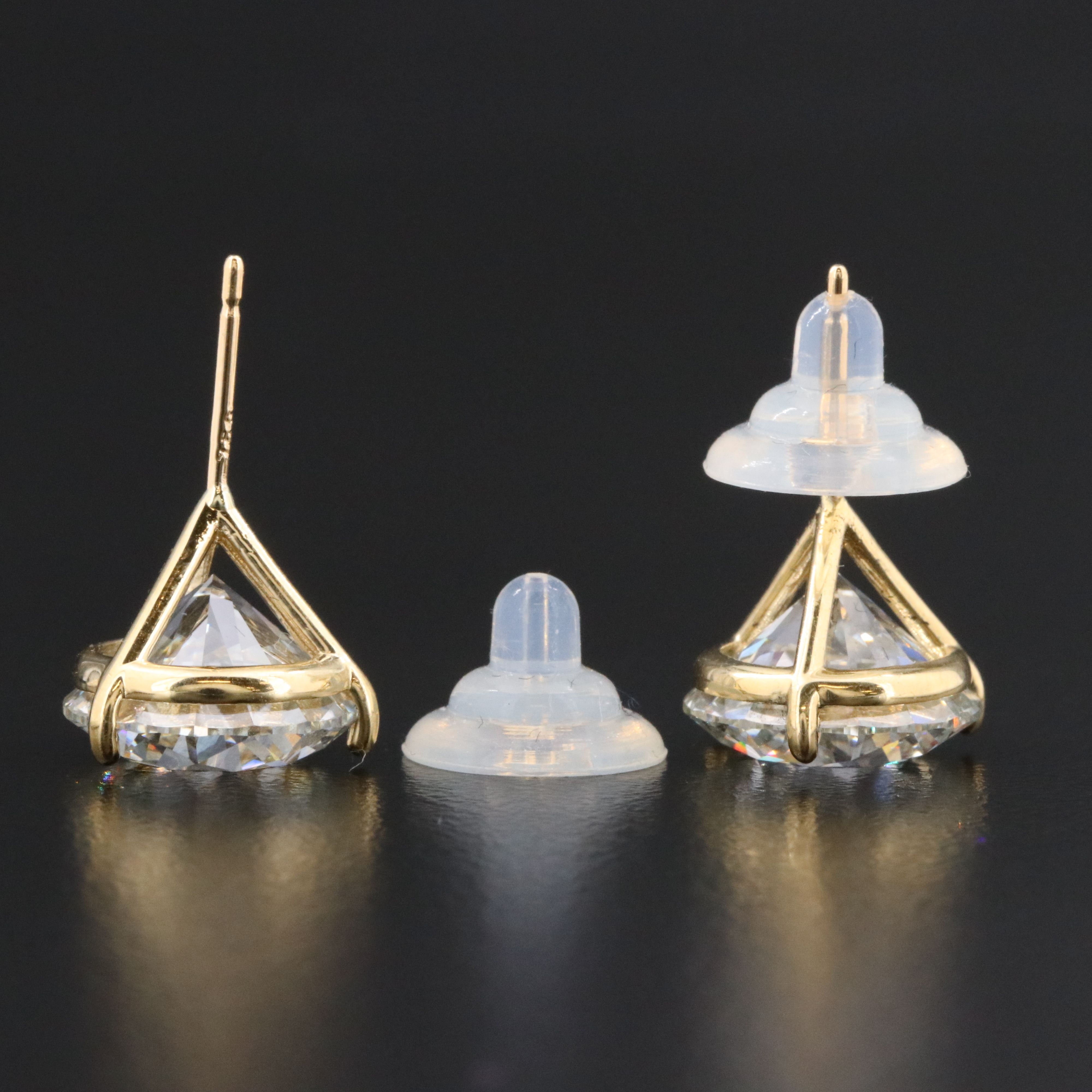 18K 10.00 CTW Lab Grown Diamond Martini-Set Stud Earrings