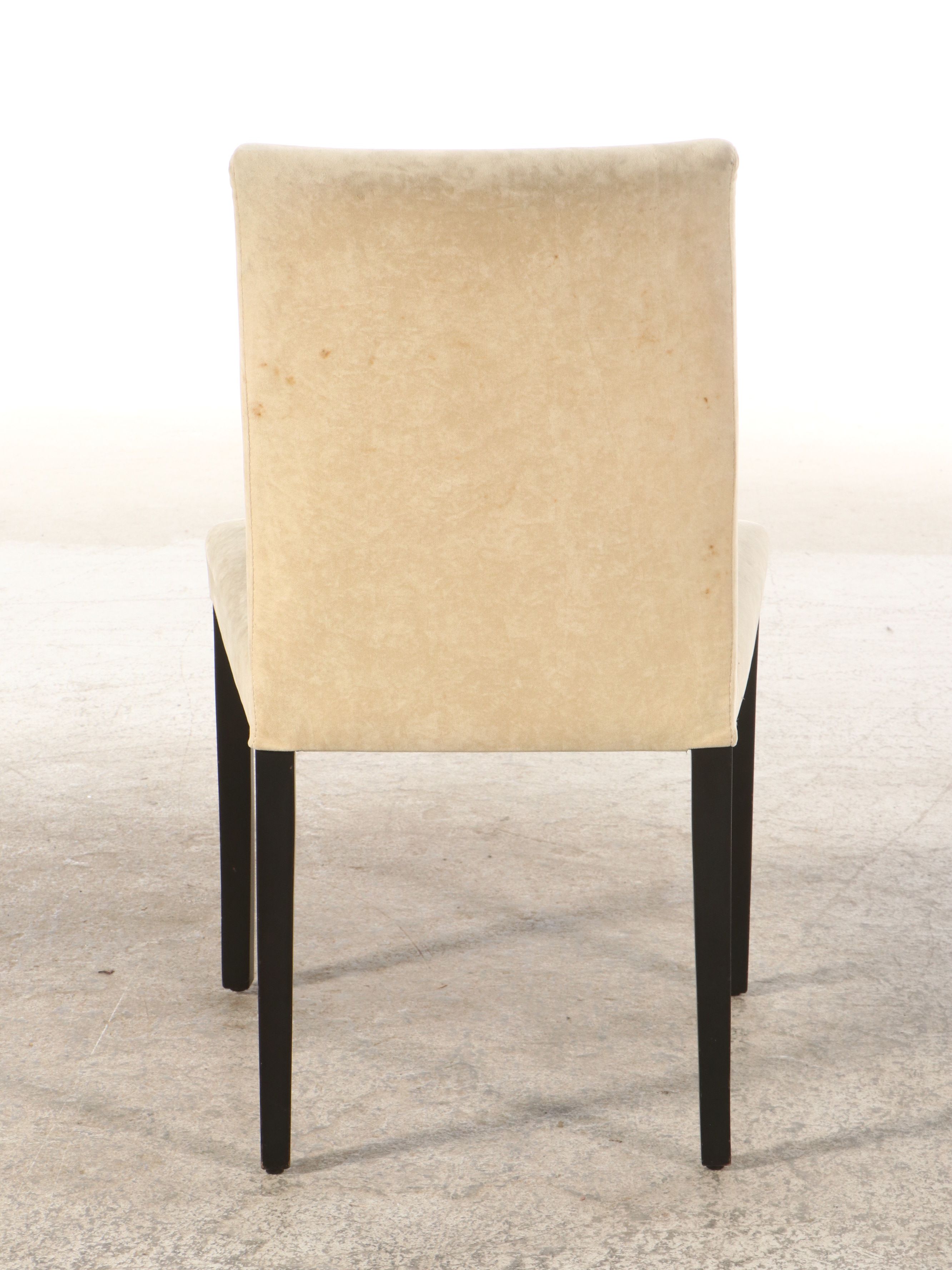 Seven-Piece Modern Dining Set with Chrome and Smoke Glass Pedestal Table