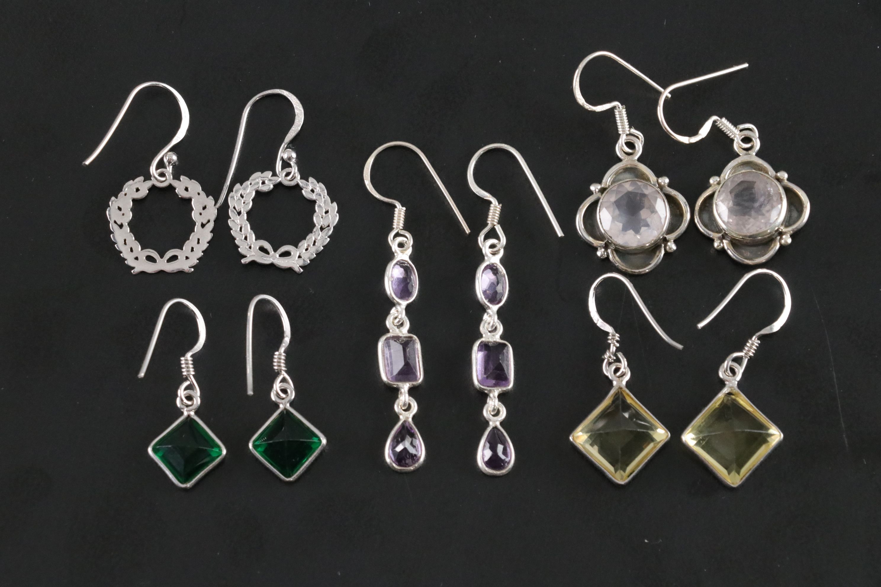 14 Assorted Sterling Silver Rings, Necklaces and Earrings