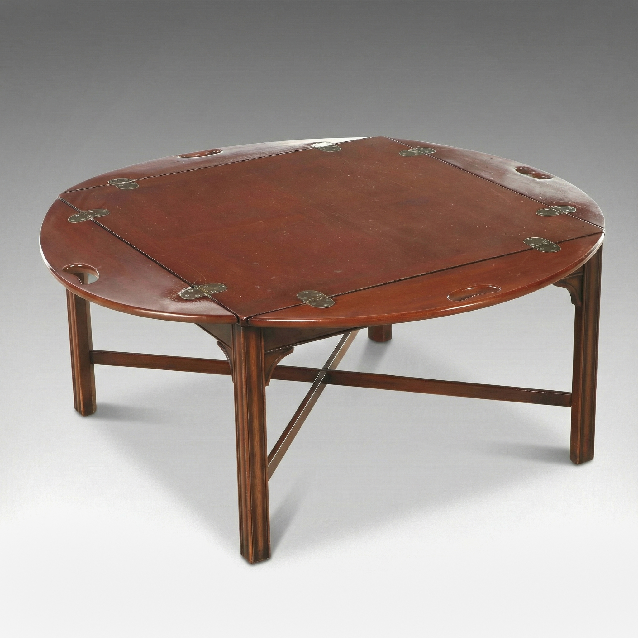 Georgian Style Mahogany Butler's Tray Coffee Table, Mid-20th Century