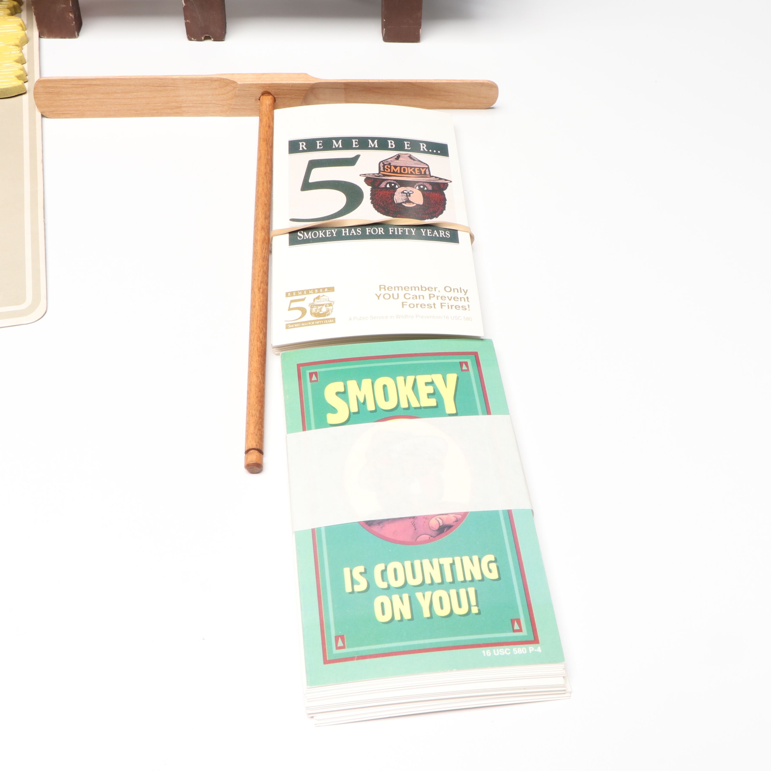 "Smokey the Bear" Vintage Plush Toy, Metal Pins, Ephemera and More Collectibles