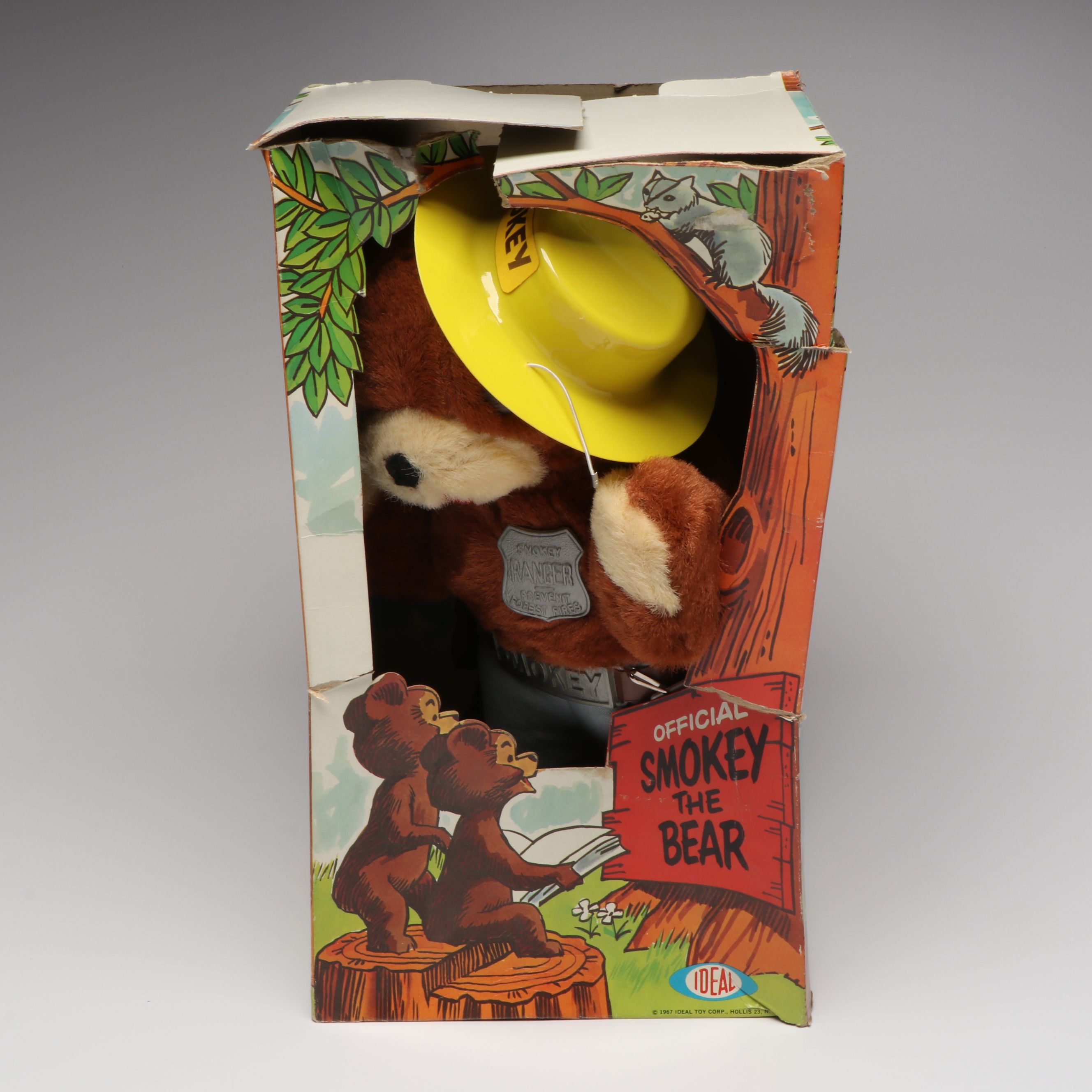 "Smokey the Bear" Vintage Plush Toy, Metal Pins, Ephemera and More Collectibles