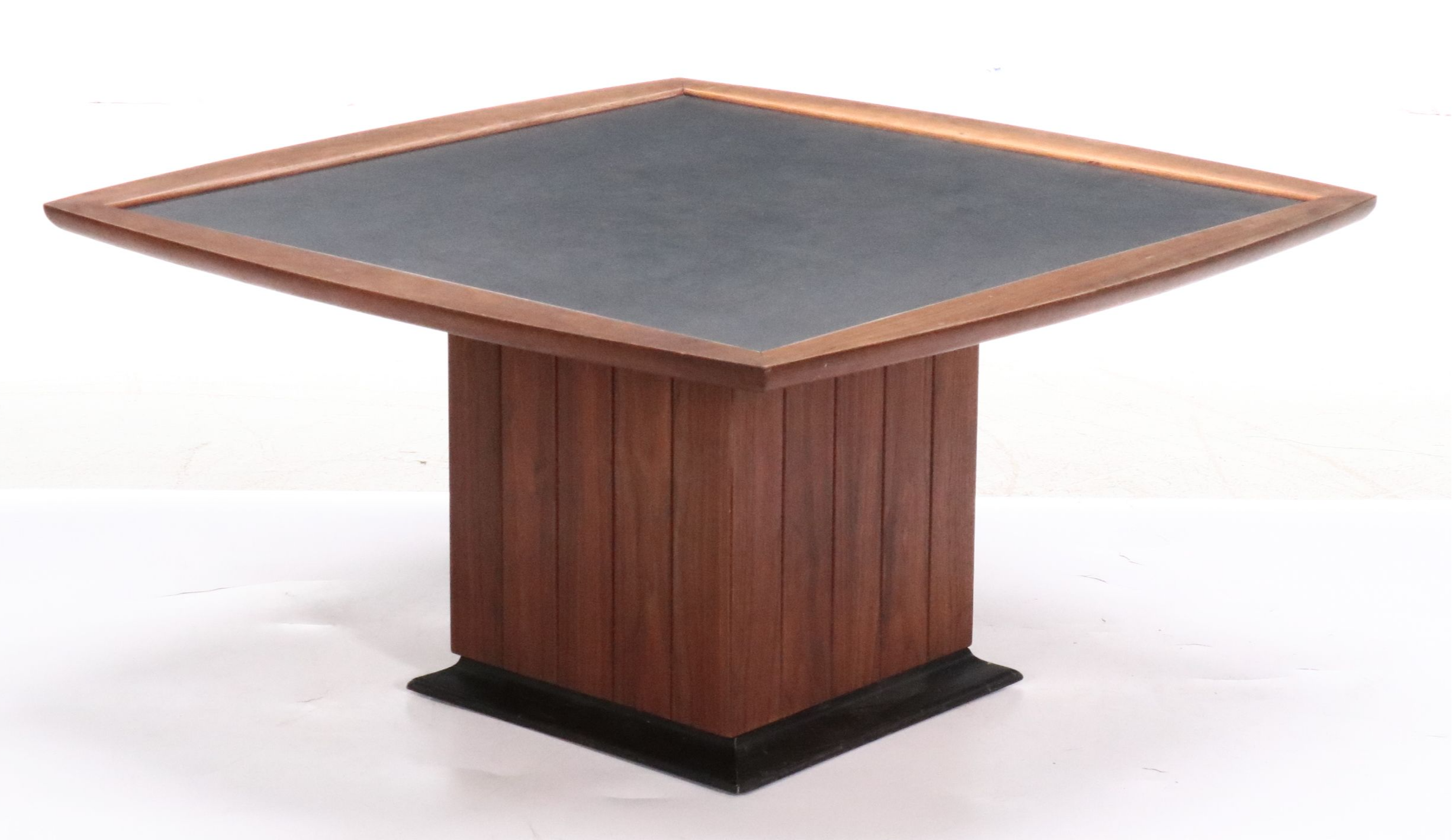 Erwin Lambeth Postmodern Style Wooden Pedestal Table