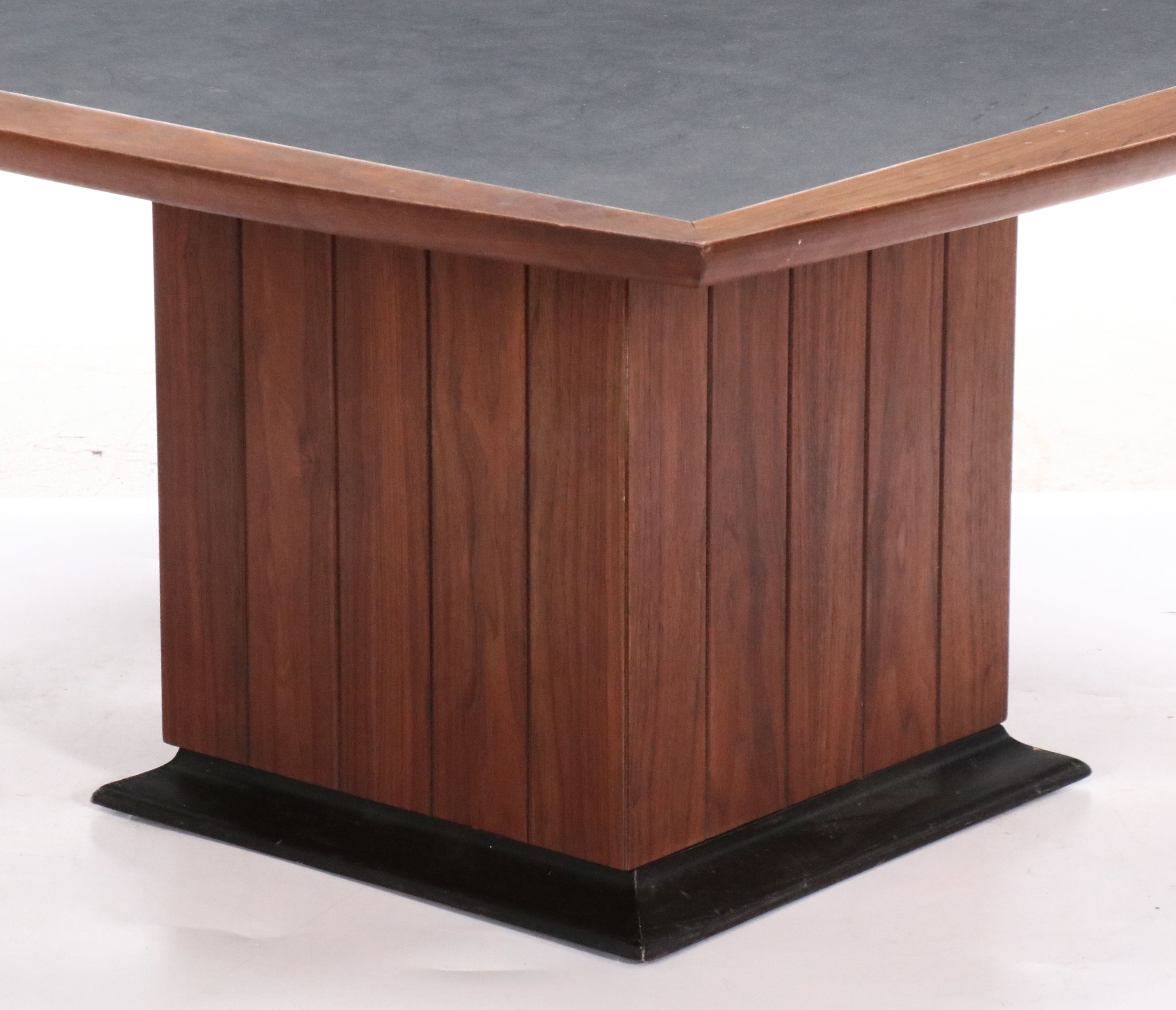 Erwin Lambeth Postmodern Style Wooden Pedestal Table