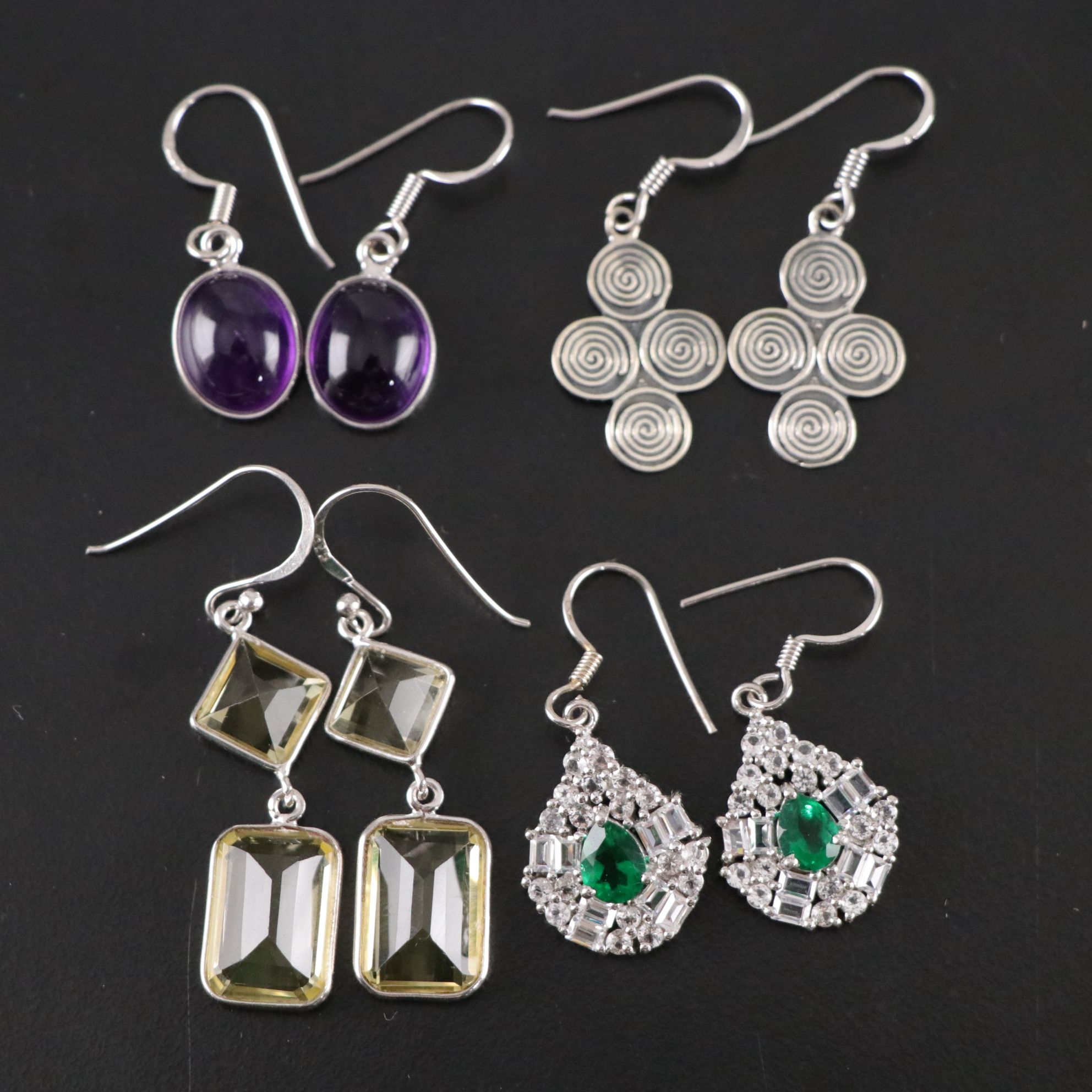 14 Assorted Sterling Silver Rings, Necklaces and Earrings